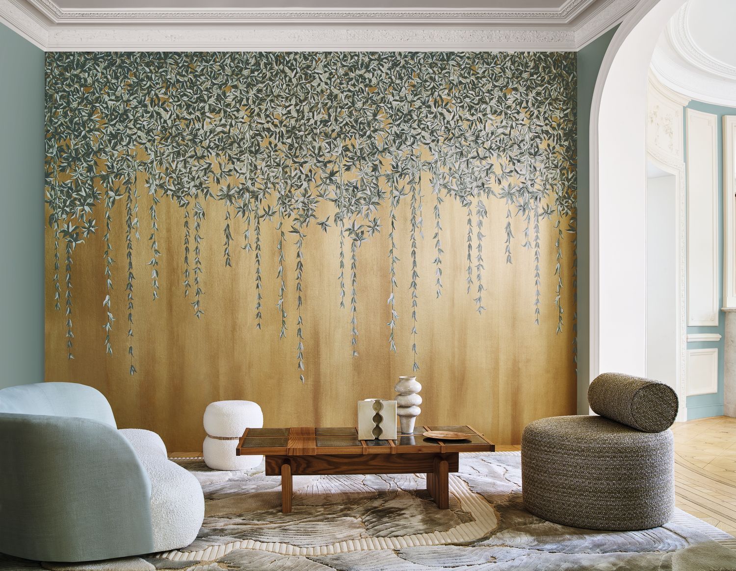 Wandbild HEDERA beige