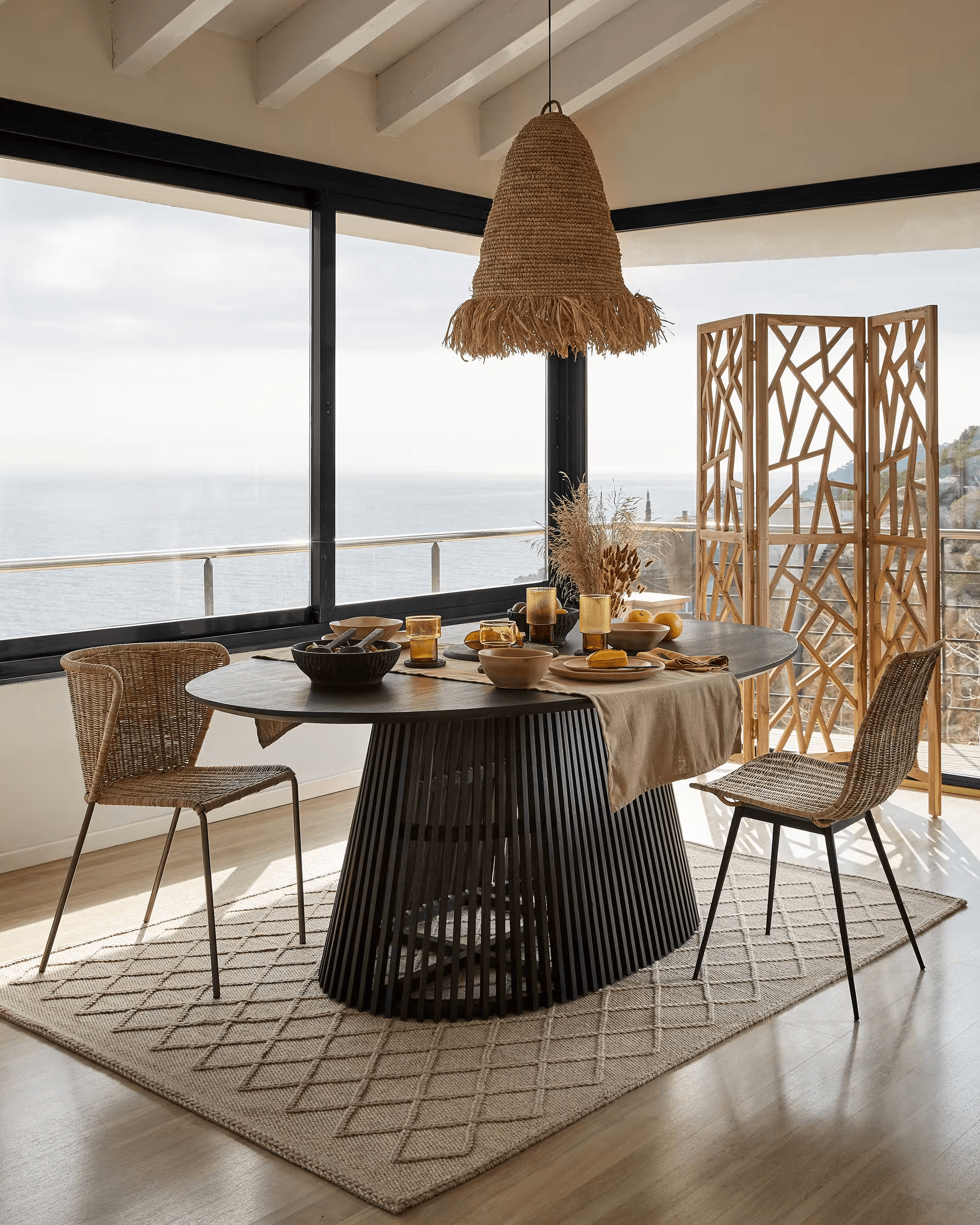 Parawan AVALINE lite drewno tekowe La Forma Eye on Design