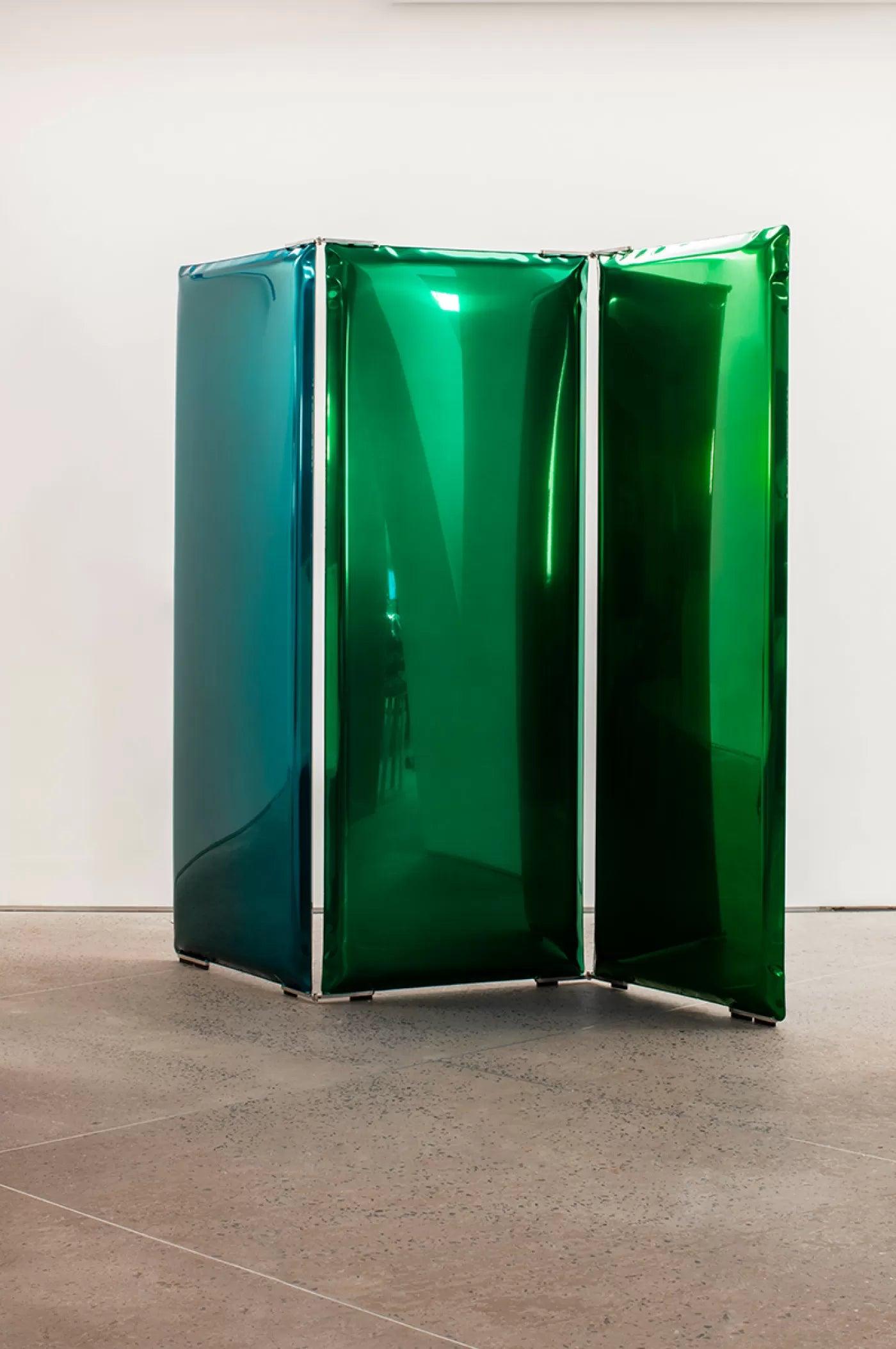 Parawan SONAR MIRROR gradient szmaragd Zieta Studio Eye on Design