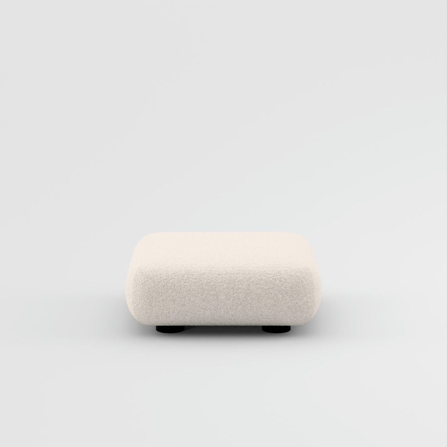 Upholstered plump ottoman