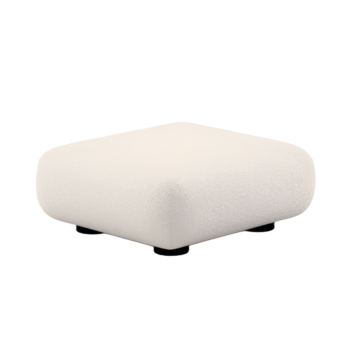 Upholstered plump ottoman