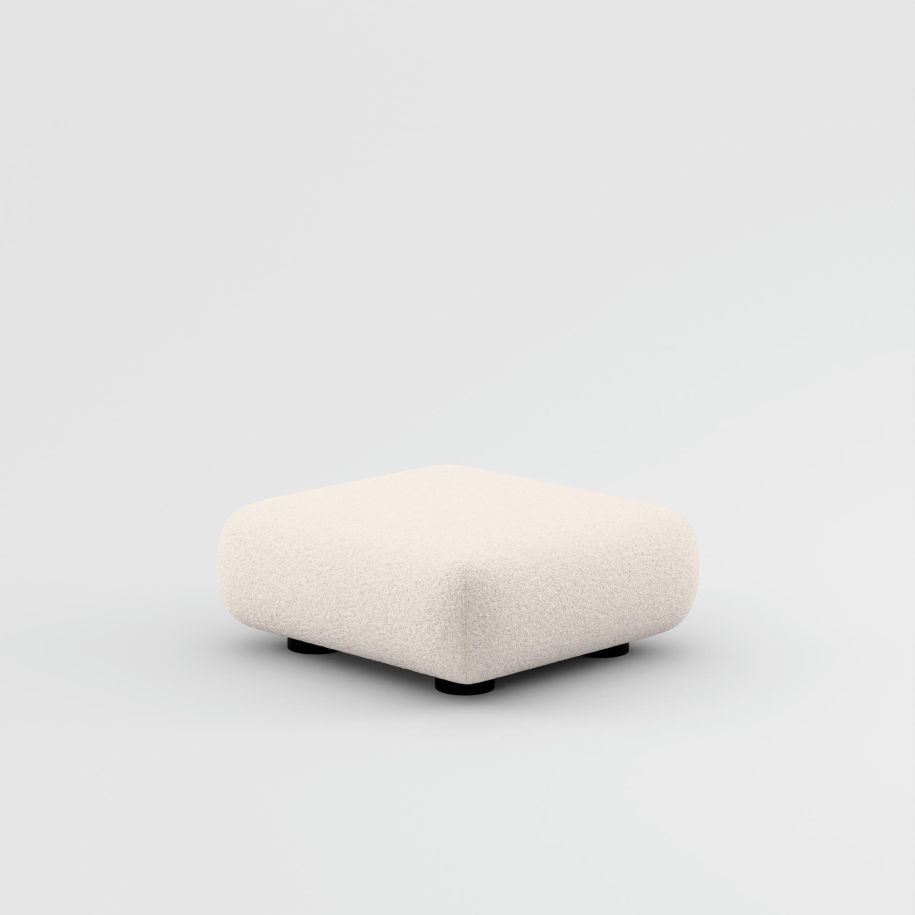Upholstered plump ottoman