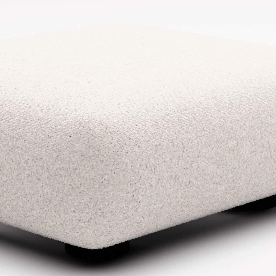 Upholstered plump ottoman