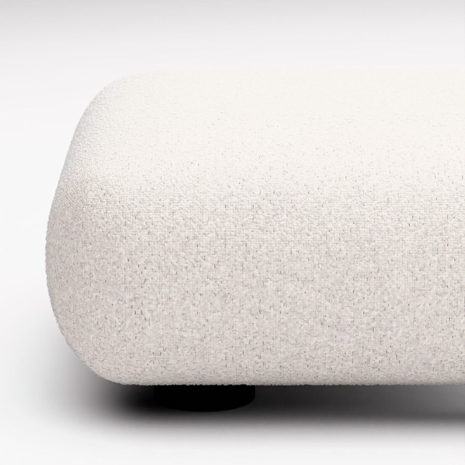 Upholstered plump ottoman