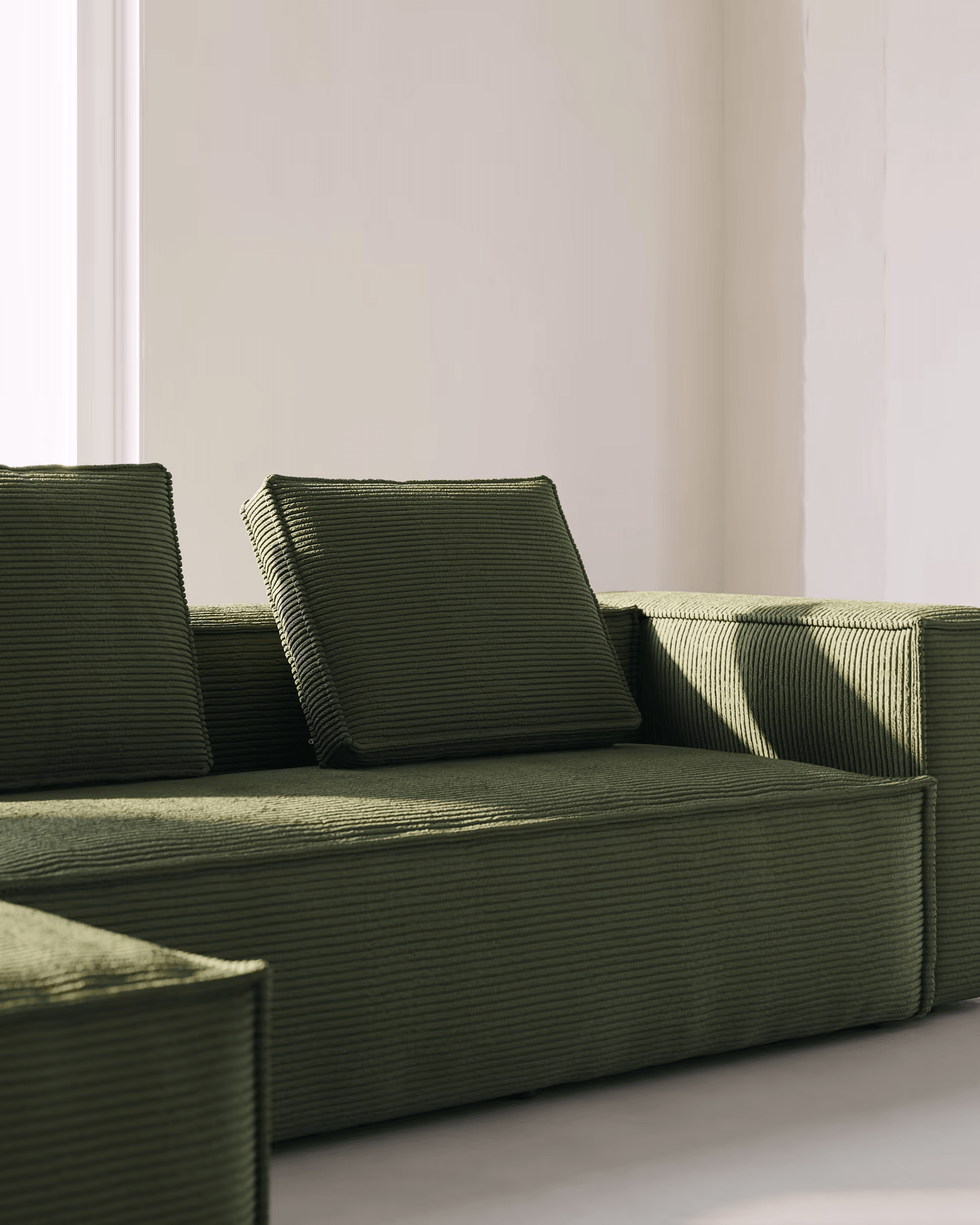 Poduszka BLOK zielony sztruks La Forma Eye on Design