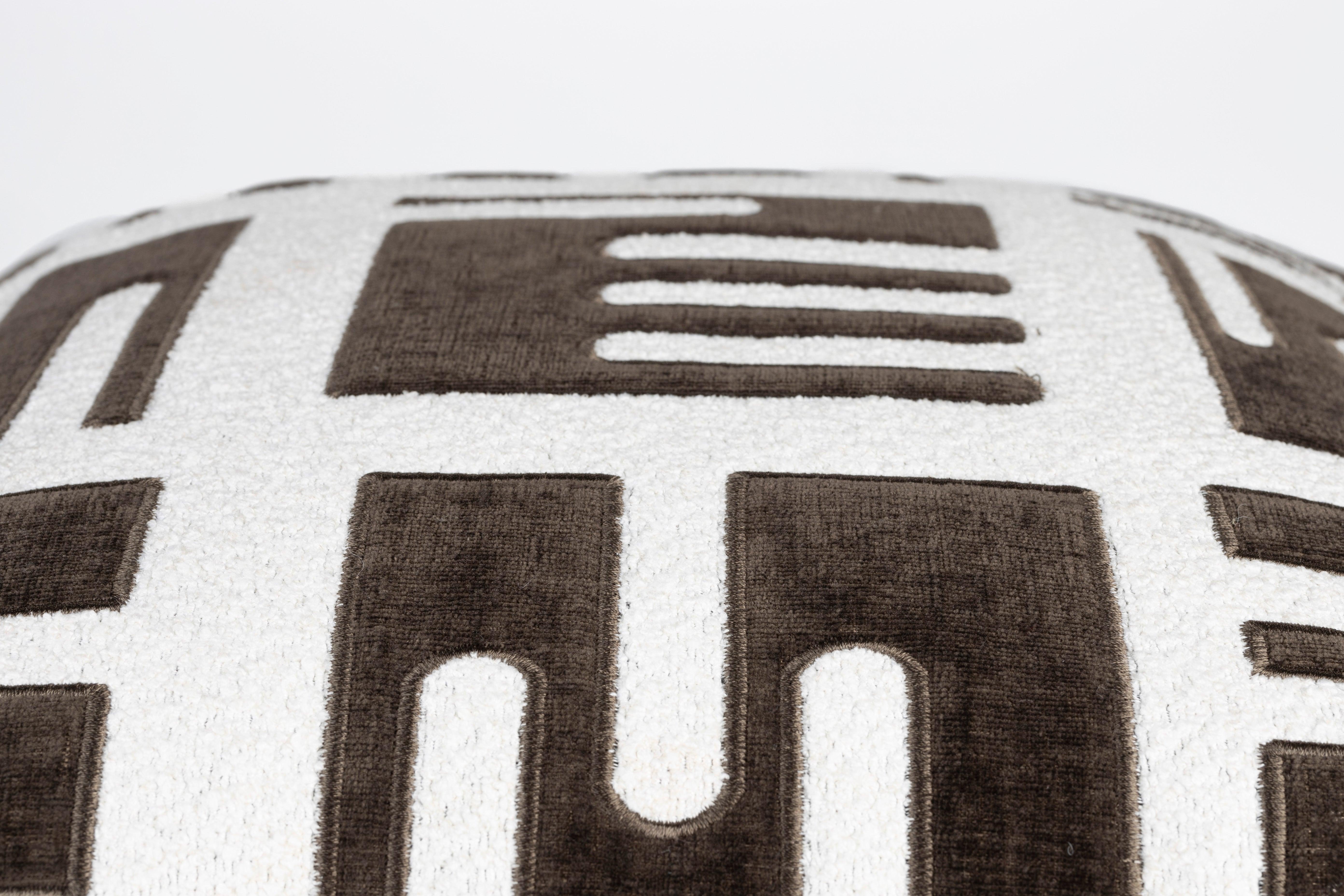 Cushion Clyde Brown White Label Living Eye on Design