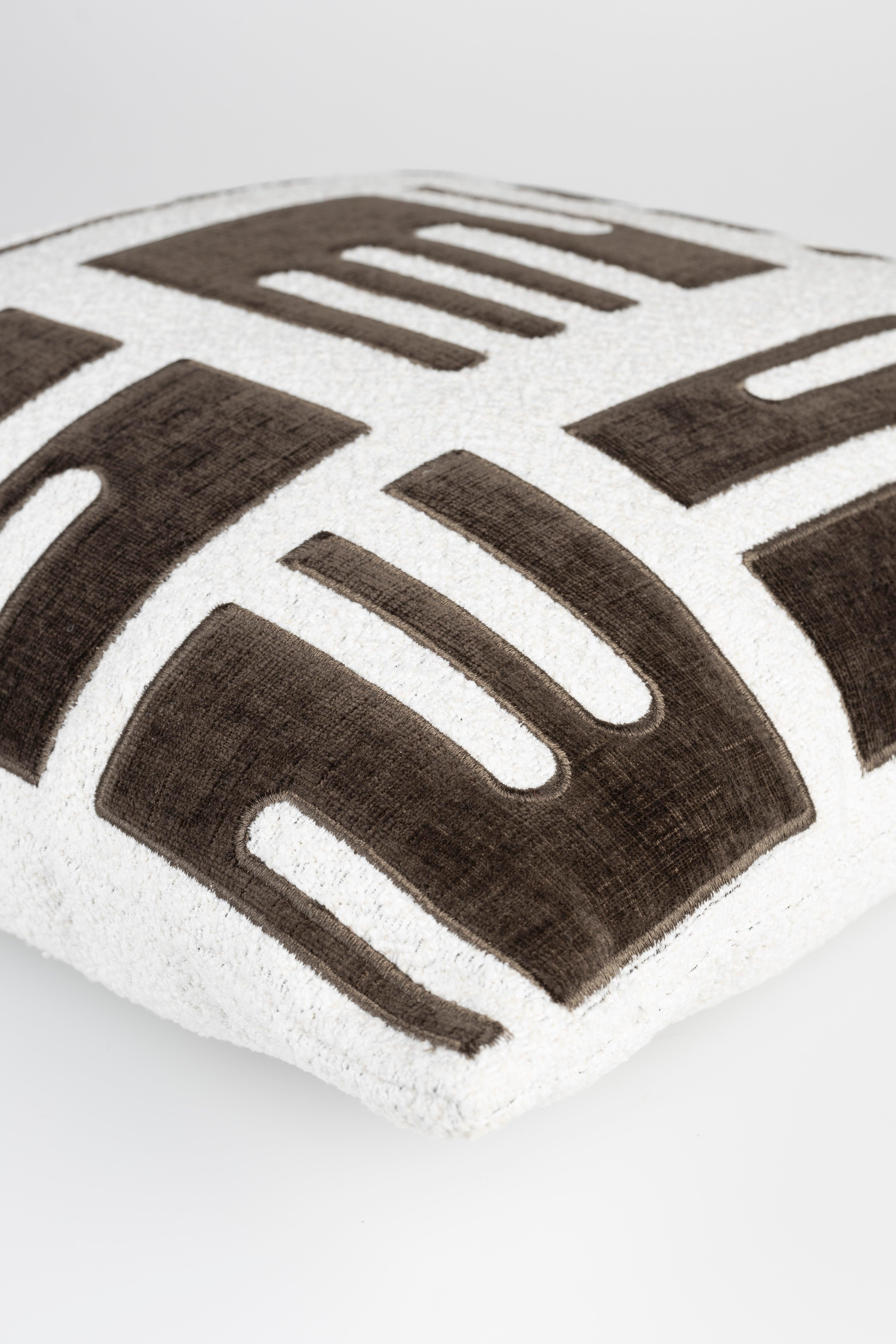 Cushion Clyde Brown White Label Living Eye on Design