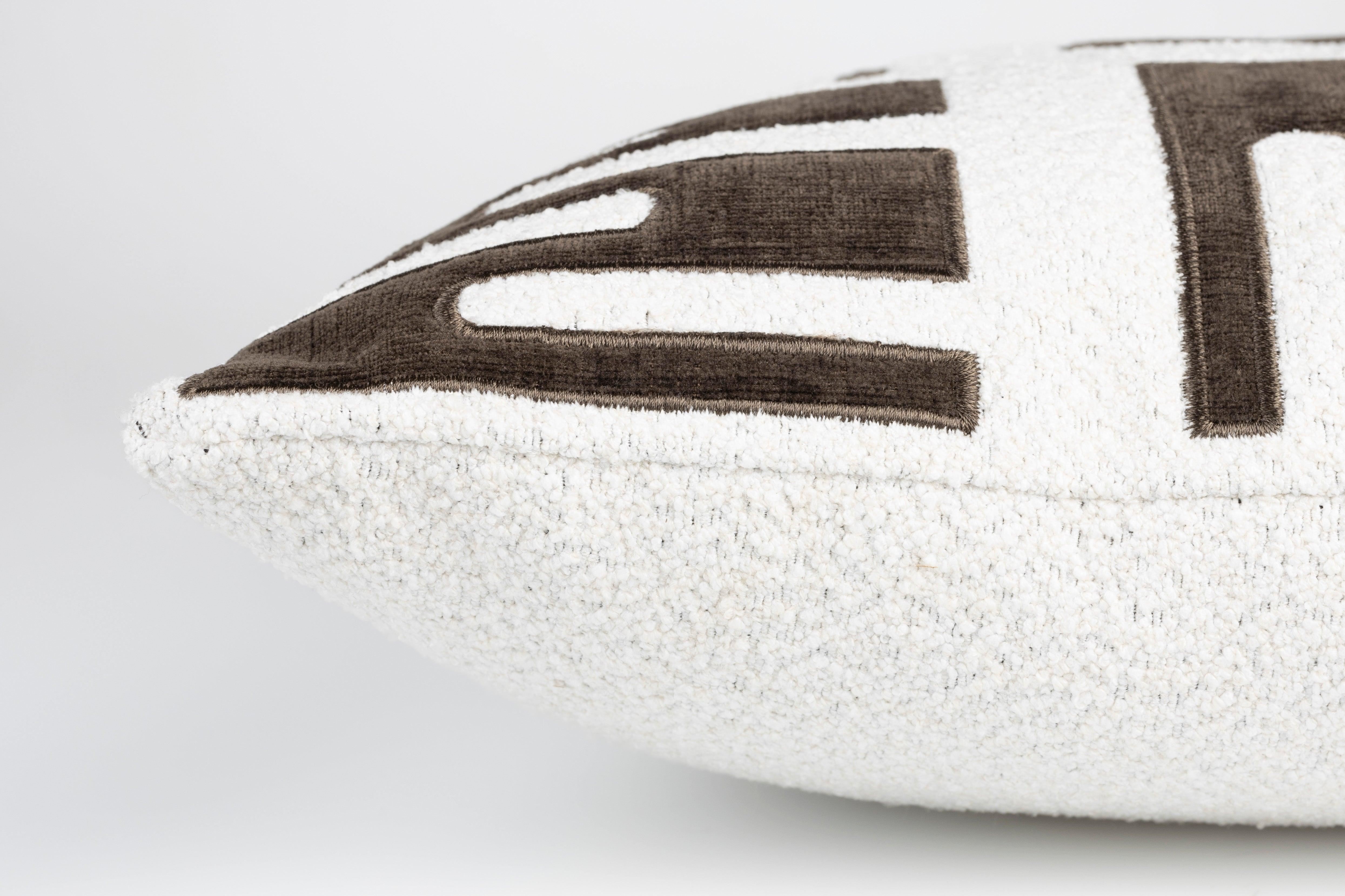 Cushion Clyde Brown White Label Living Eye on Design