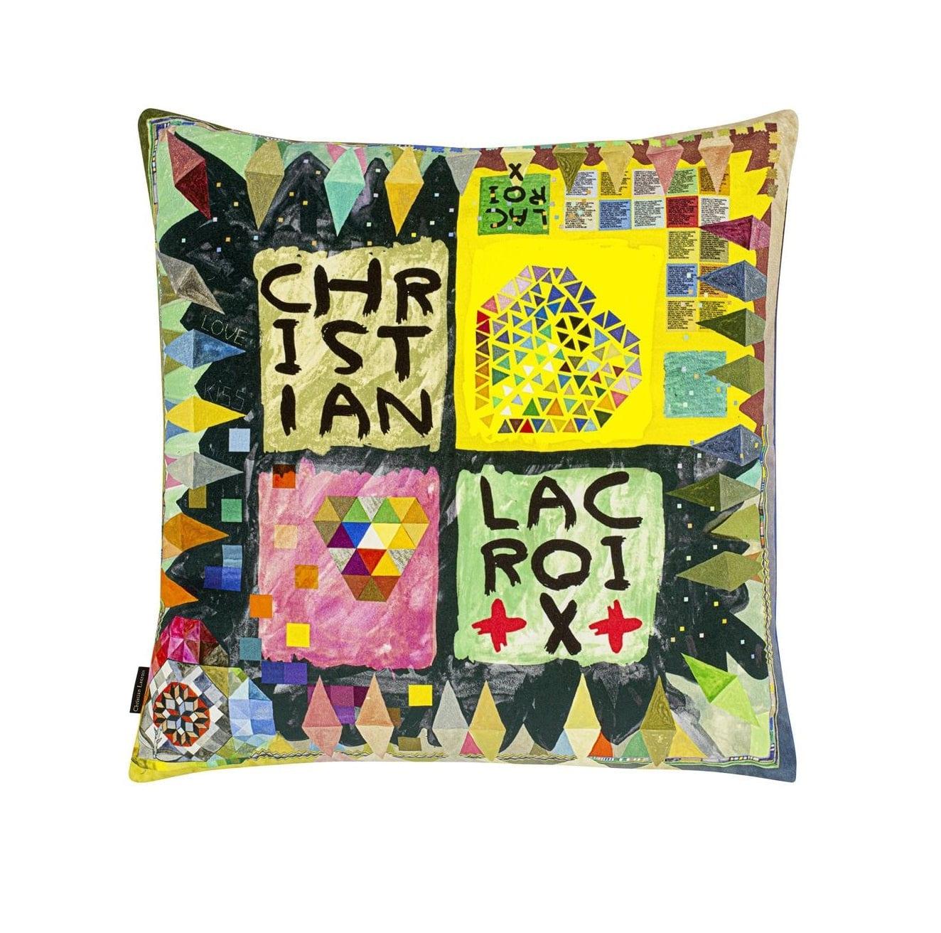 Poduszka dwustronna ARLECCHINO WOOD bawełniana satyna Christian Lacroix Eye on Design