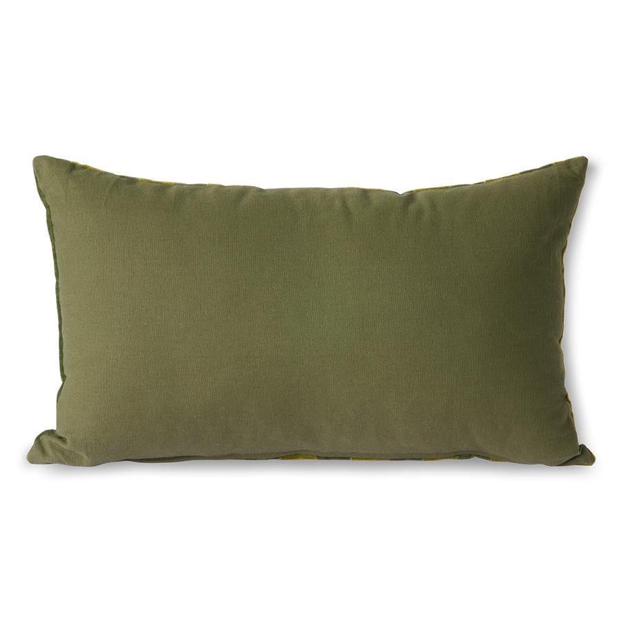 Poduszka prostokątna VELVET w zielone paski HKliving Eye on Design