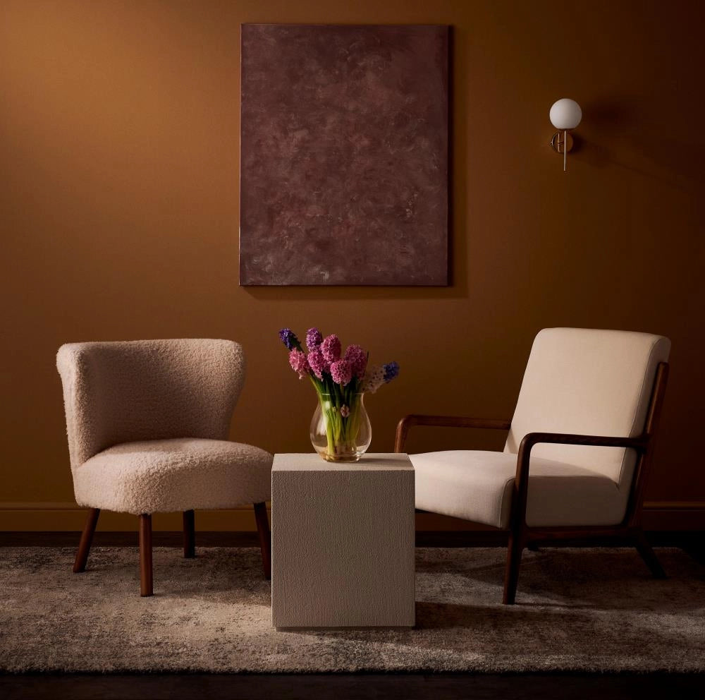 Wandleuchte ASTRA DECO gold mit weißem Schirm