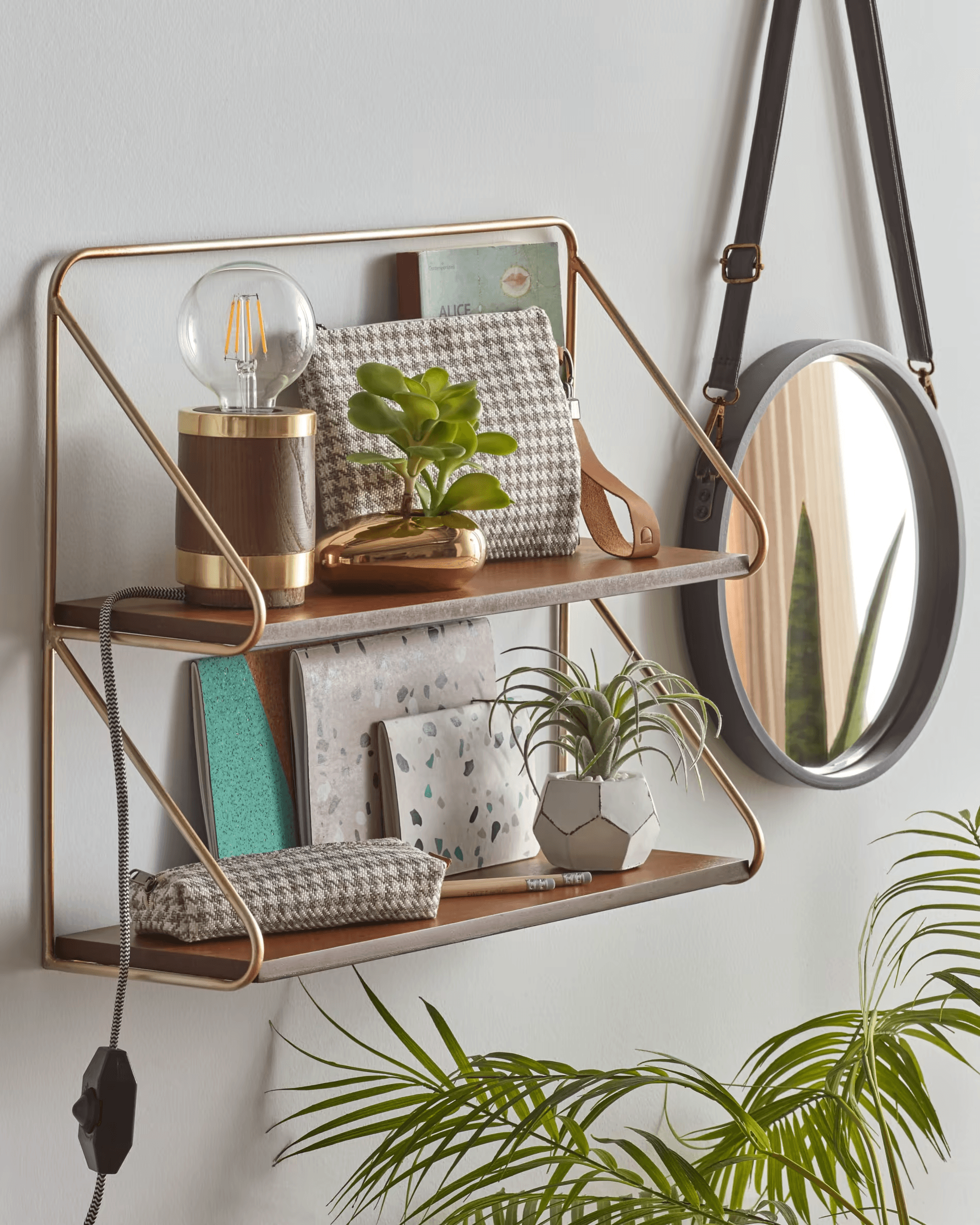 Półki wiszące CATRINA złoty La Forma Eye on Design