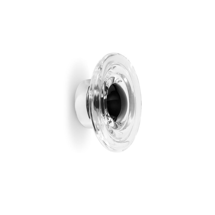Press glass wall lamp