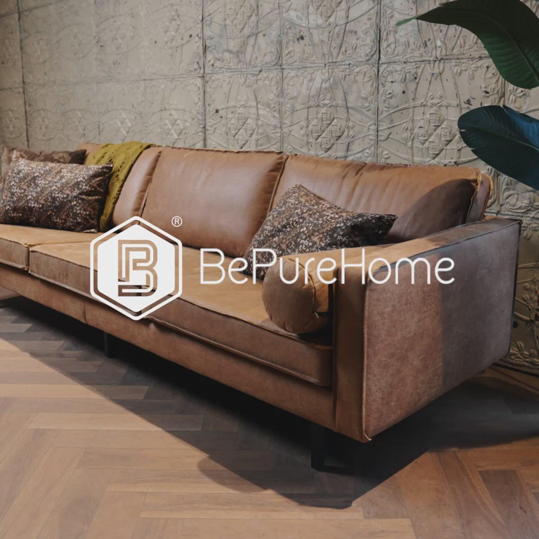 3-Sitzer Leder-Cognac-Sofa