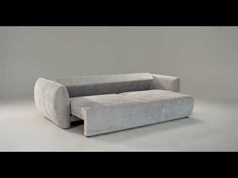 Velvet sofa with sleeping function MATERA beige