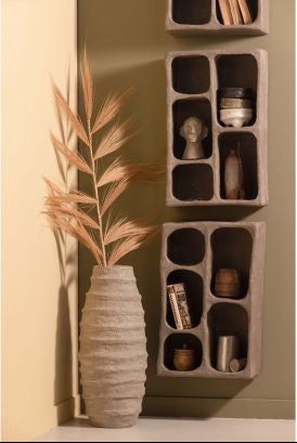 Shelf clay gray paper mâché