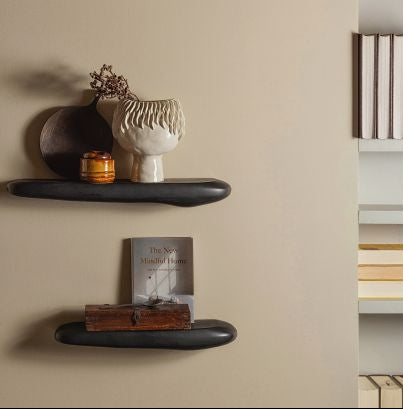 ROCK wall shelf black