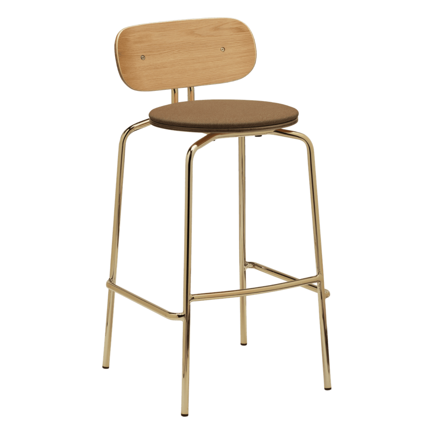 Cinious cinious hocker with a golden base