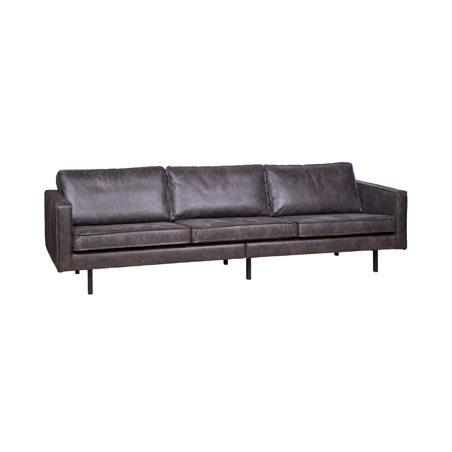 3-seater sofa with an eco-leather rodeo black