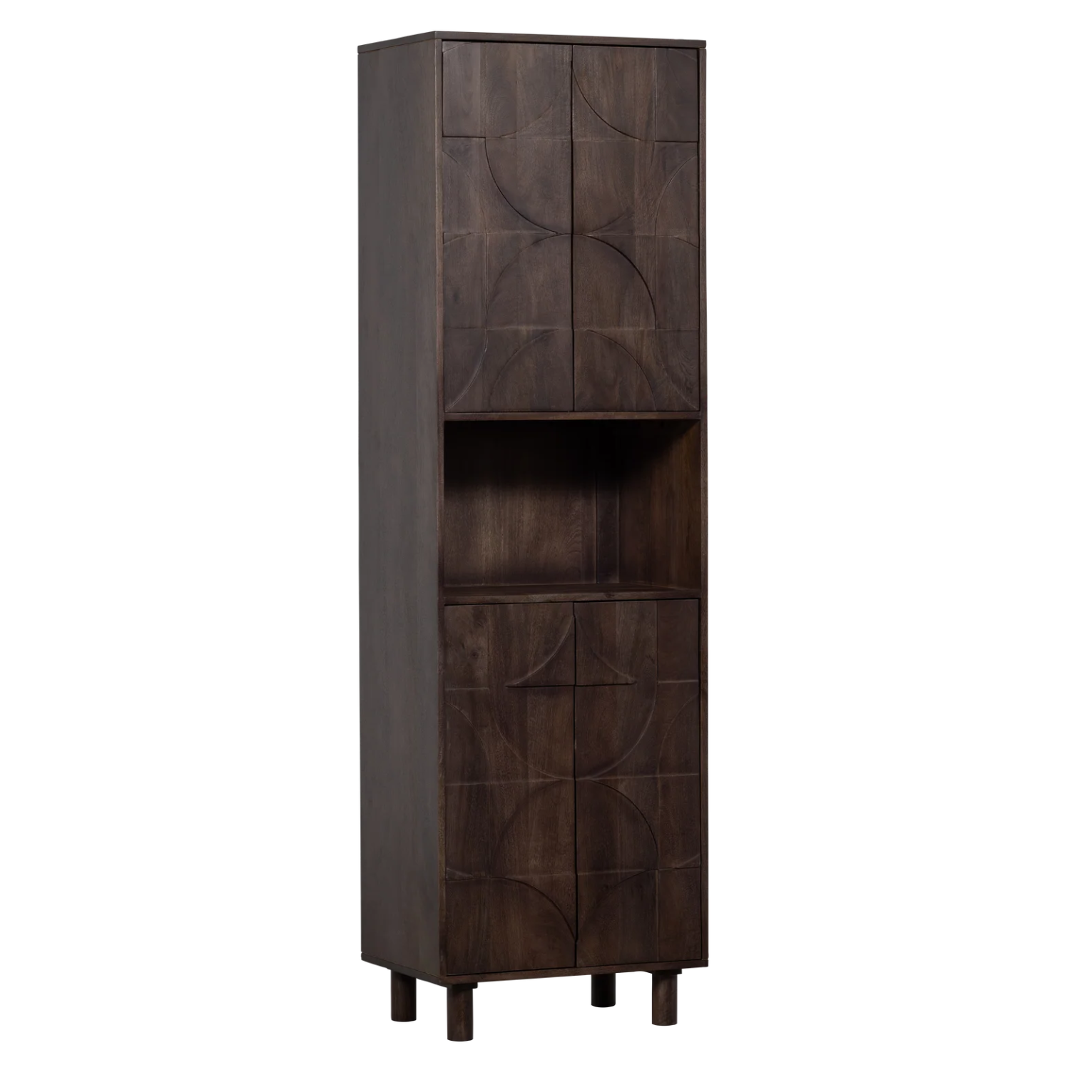 Bücherregal Mango Holz zeichnen