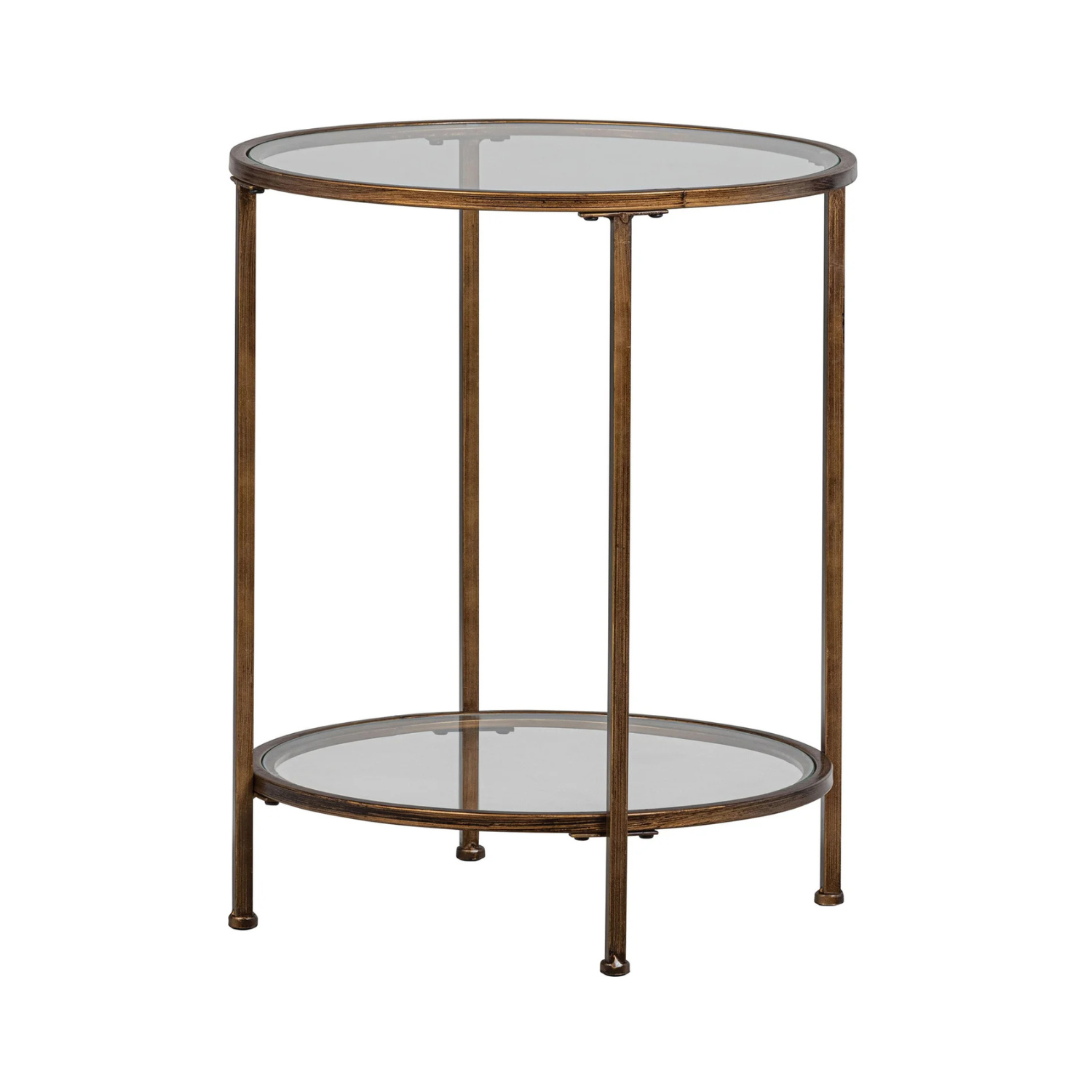 Goddess side table ancient brass
