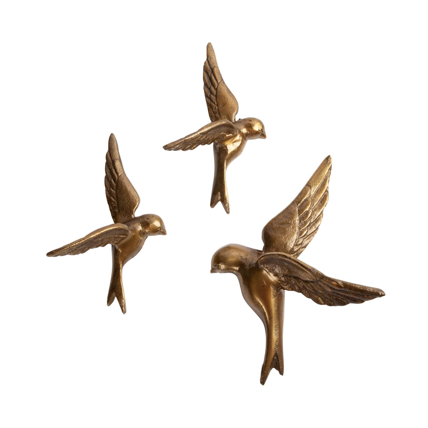 AVALER TOO BIRDS wall decoration antique brass