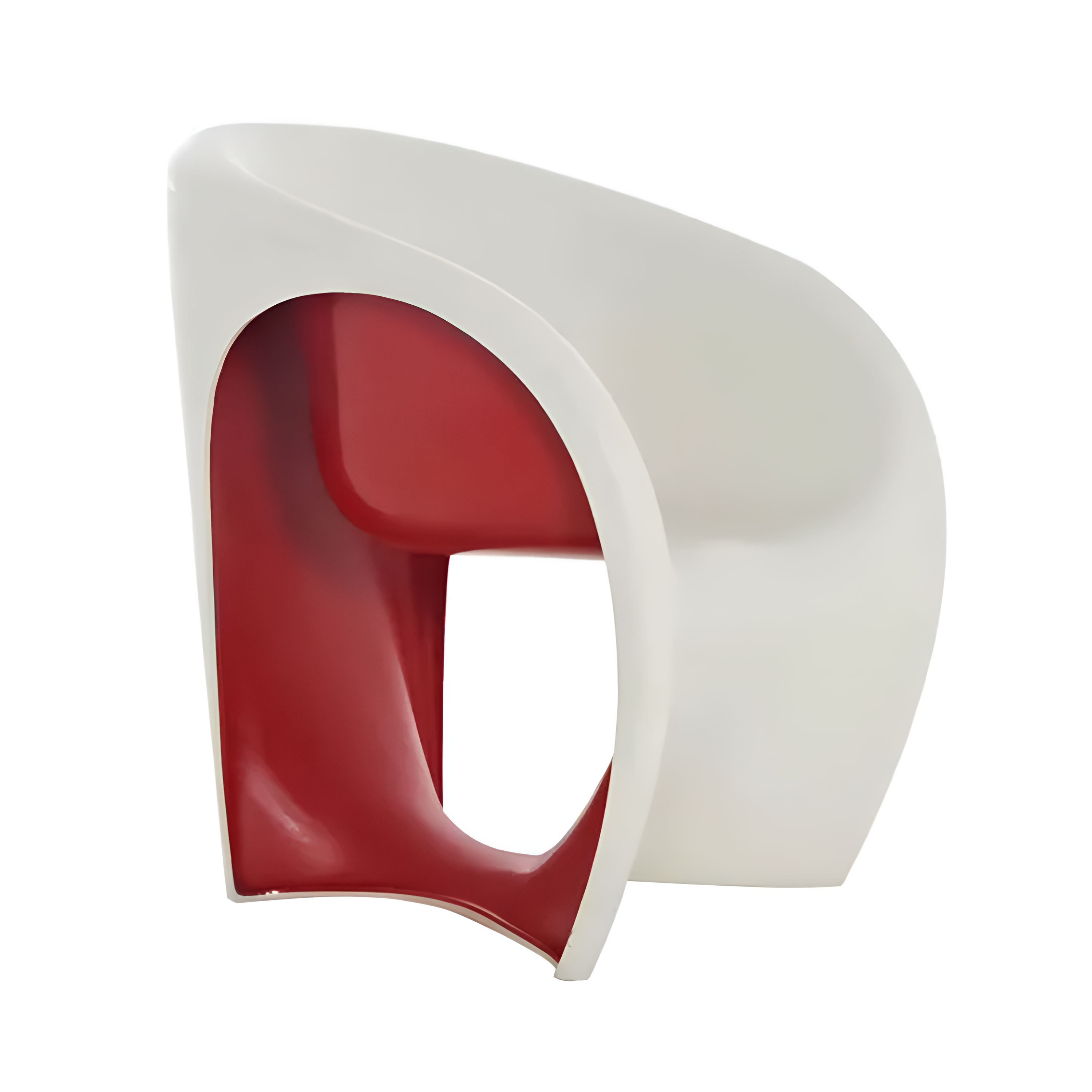 MT1 armchair white and red