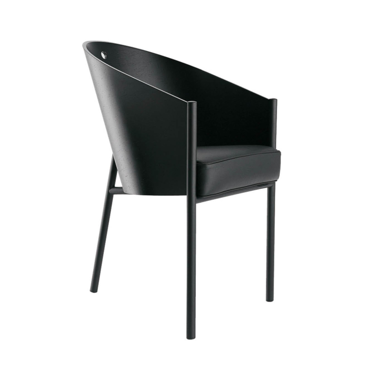 Costs chair black oak veneer with black leather