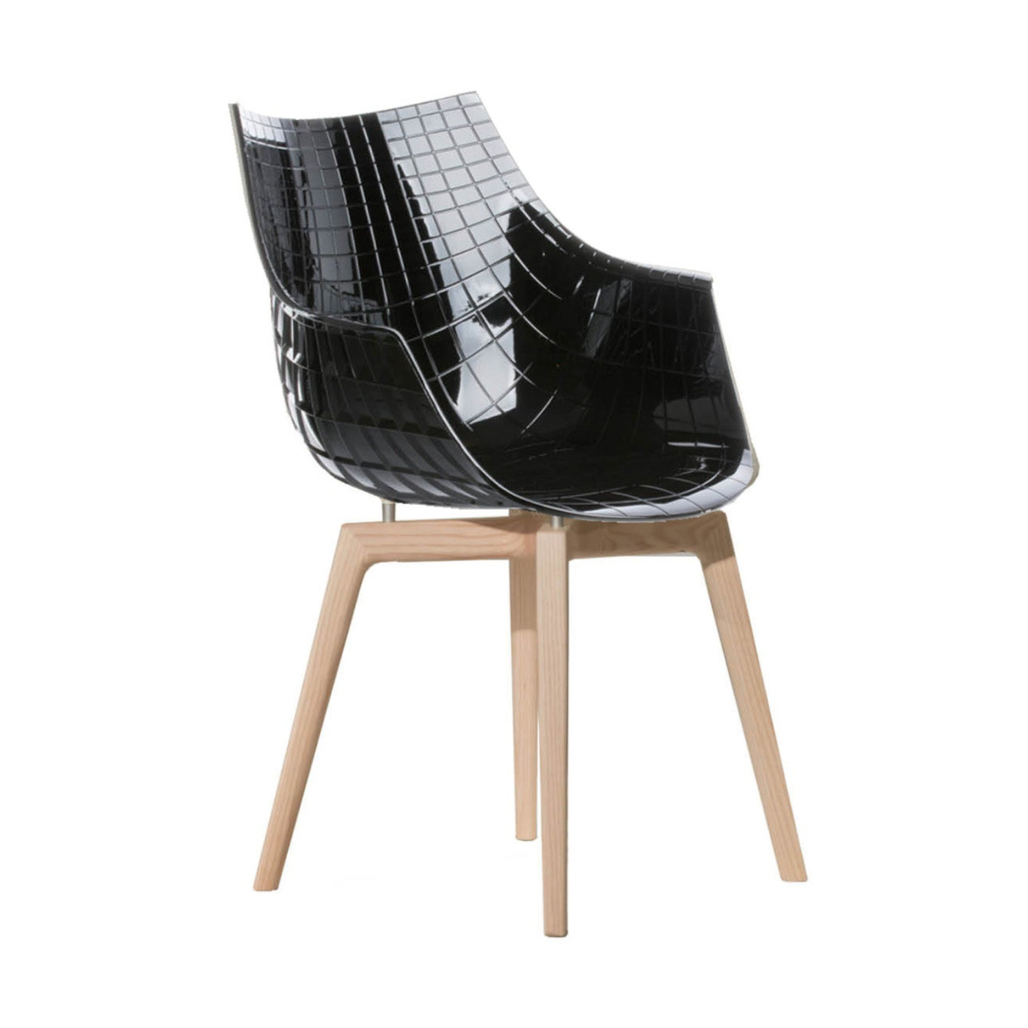 Black Meridiana chair with ash base