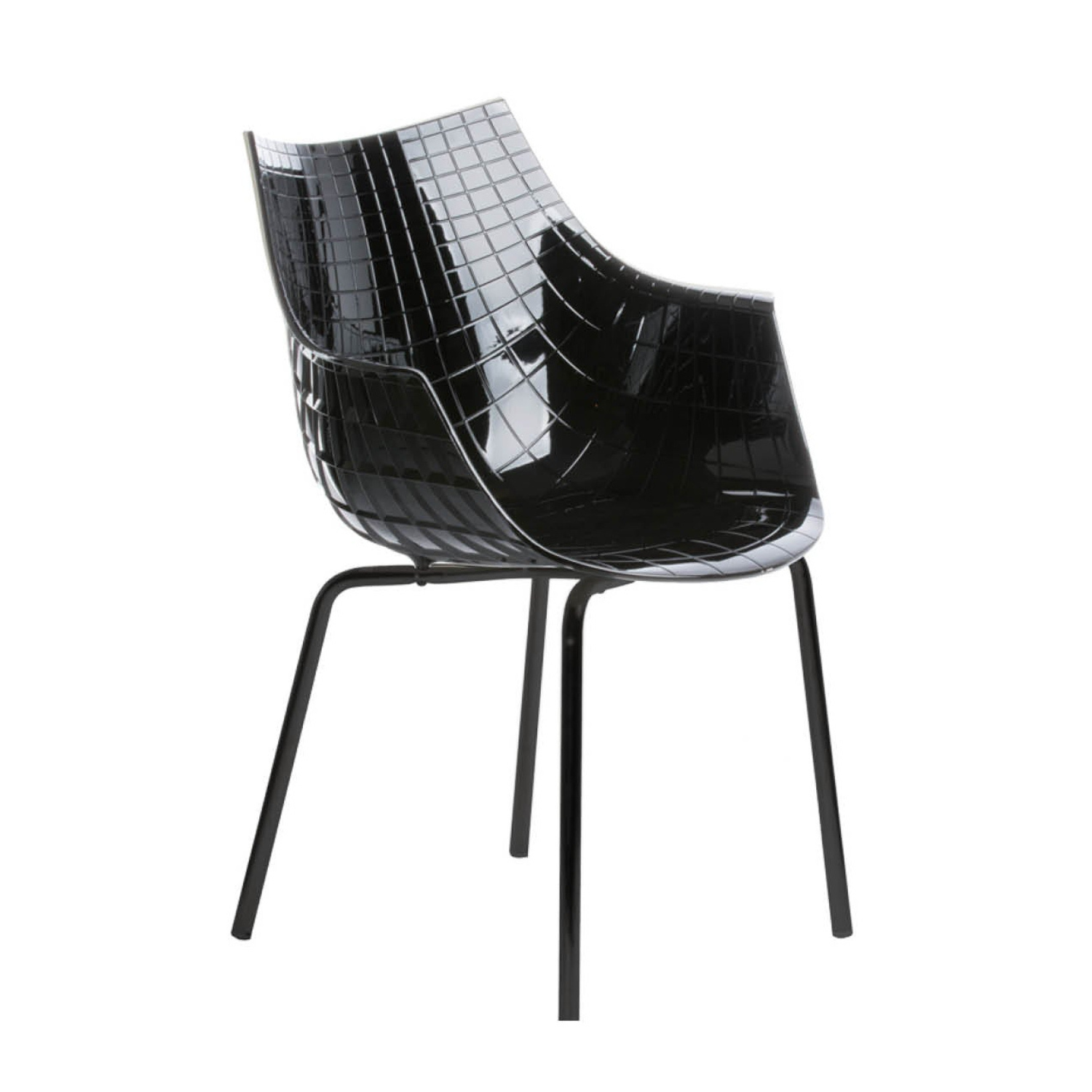 Black Meridiana chair with a black base