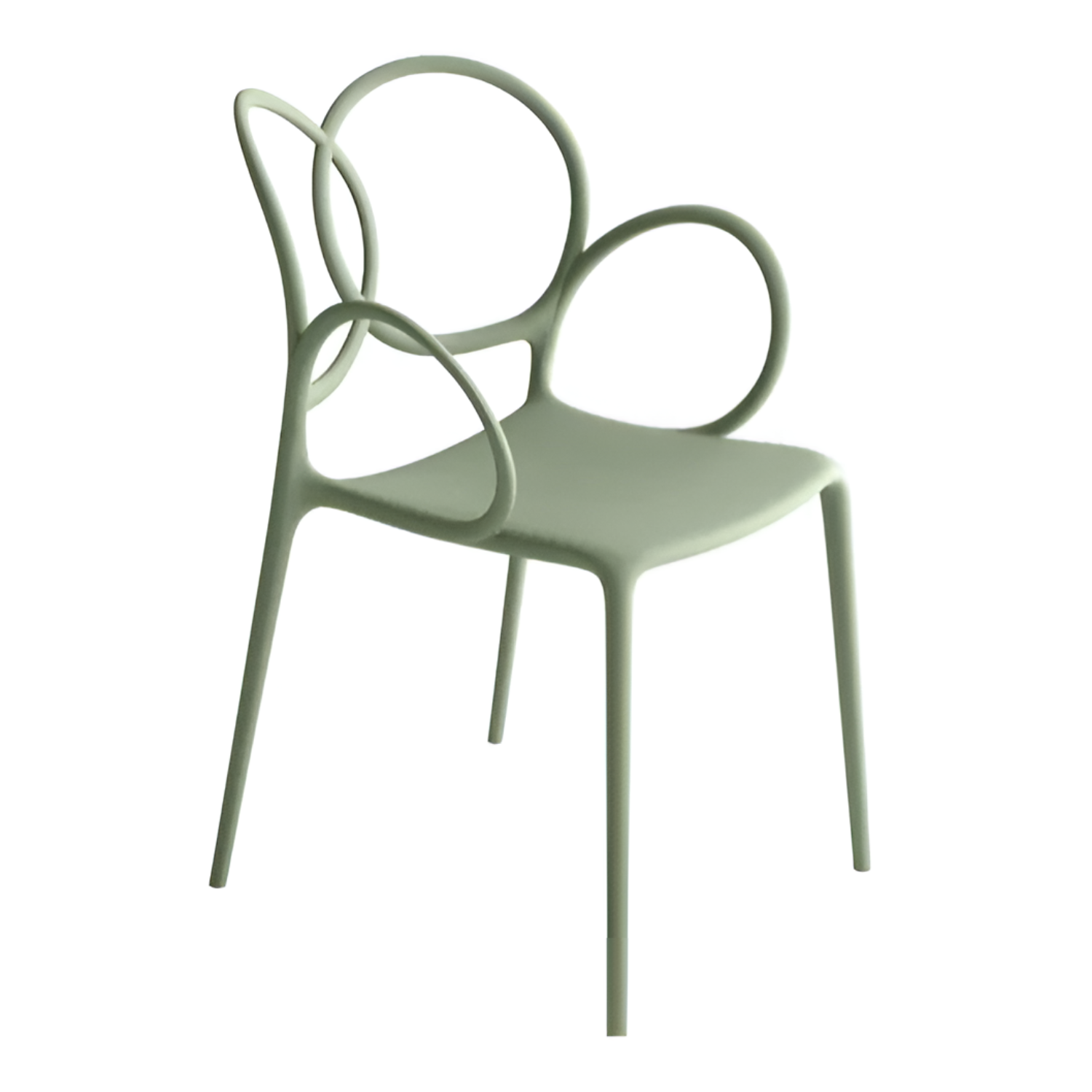 Chair with Sissi Green armrests