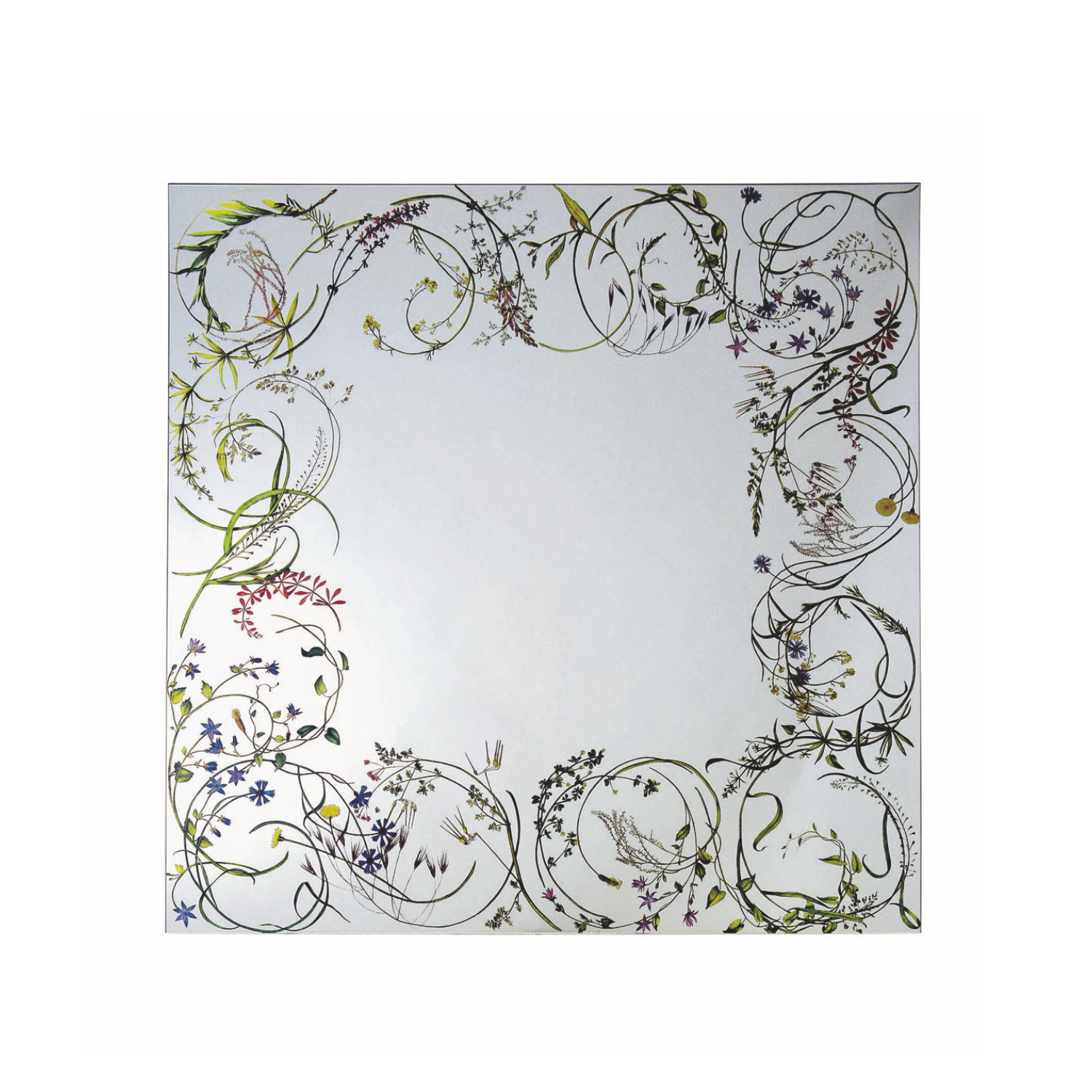 Print floral mirror