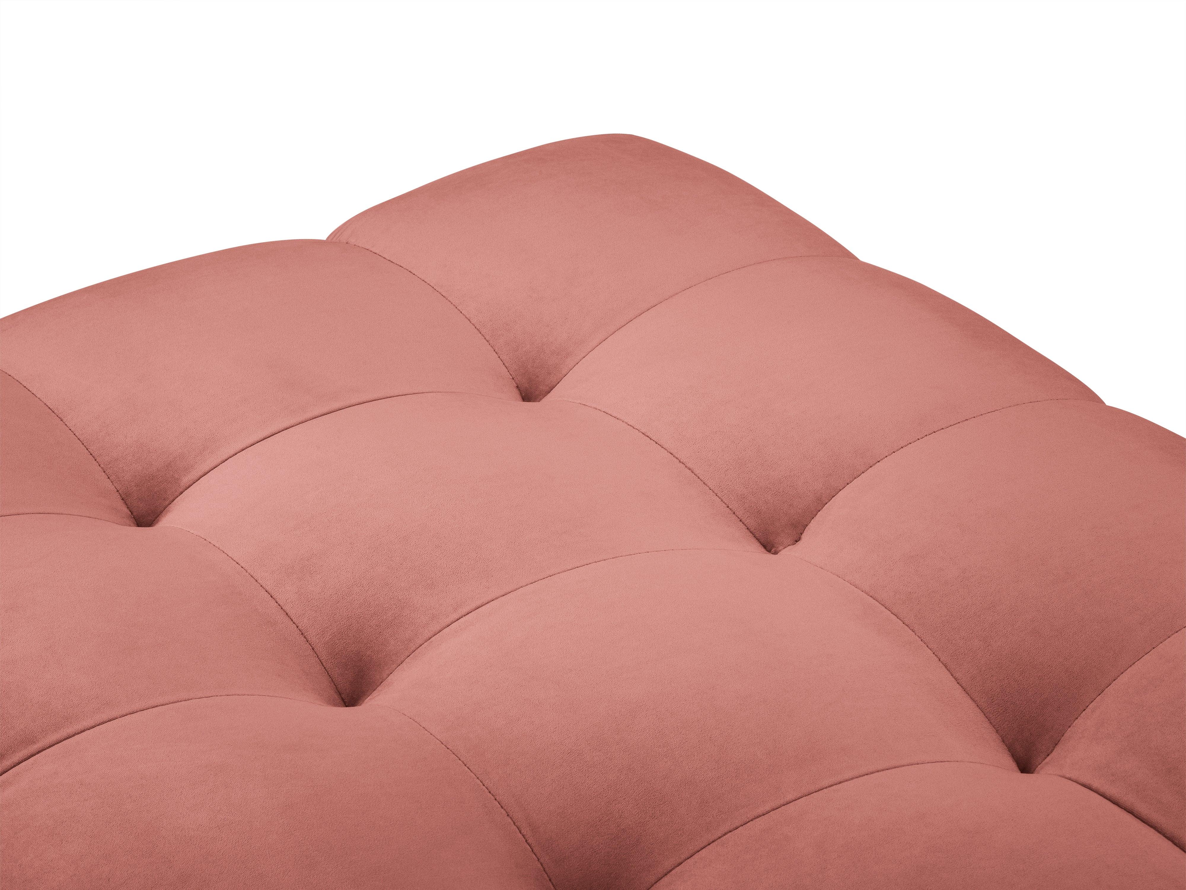 Puf aksamitny BALI różowy z czarną podstawą Cosmopolitan Design Eye on Design