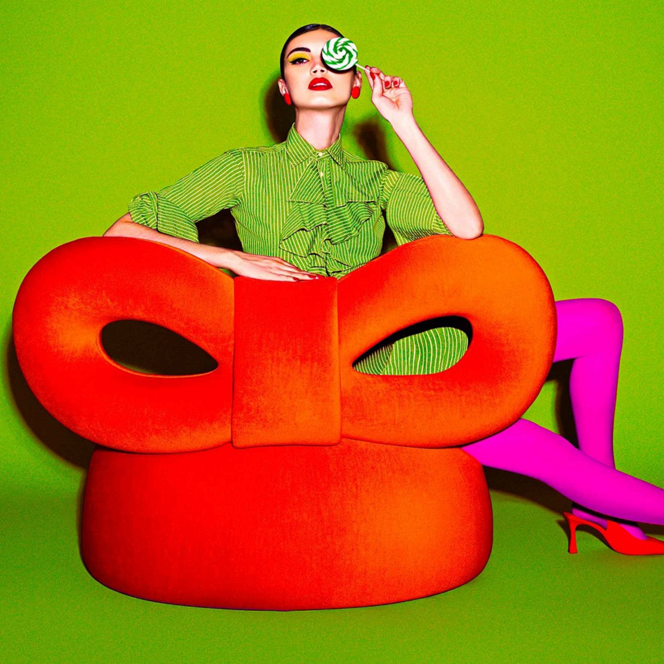 RIBBON mustard armchair