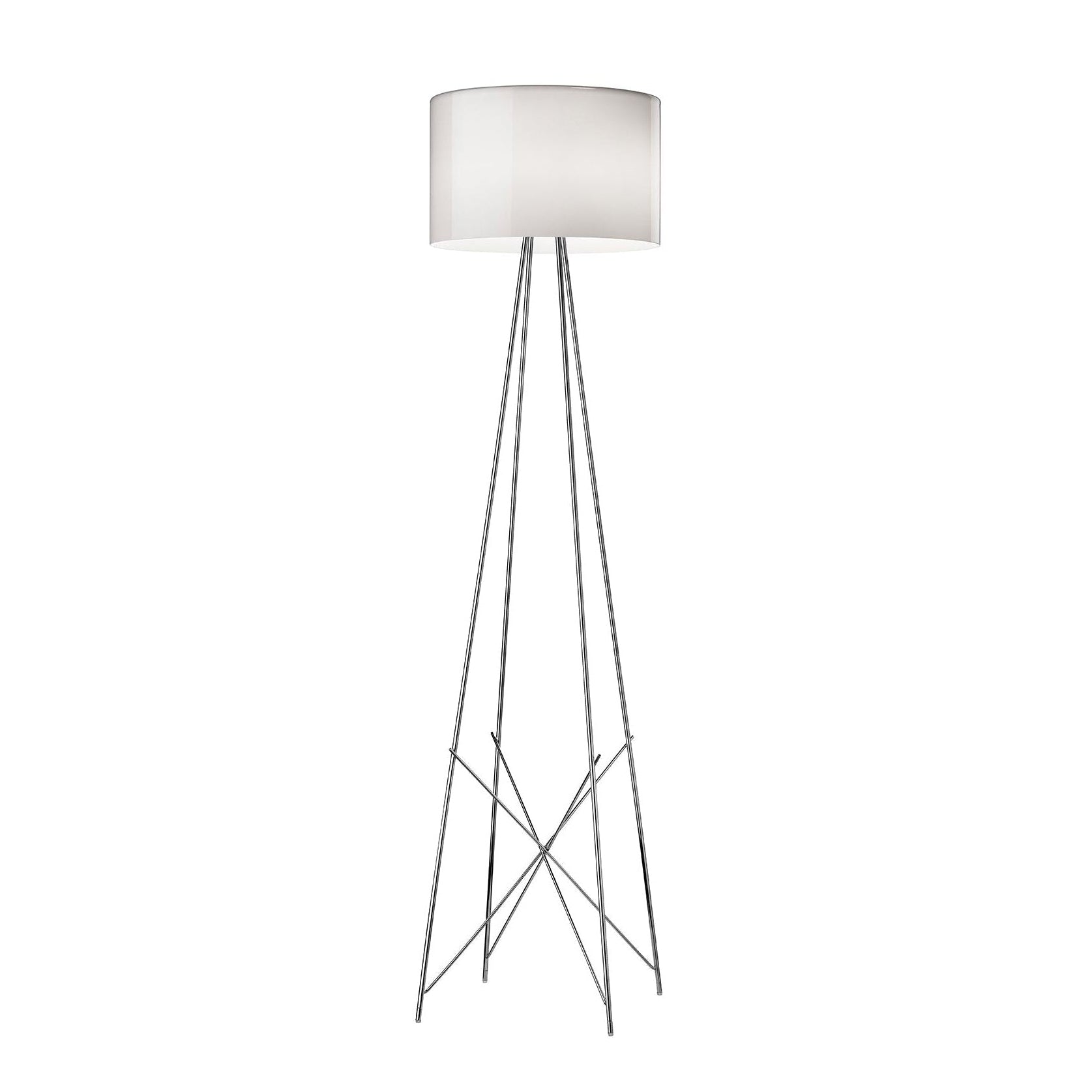 RAY Floor Lamp Glass with Metal Base