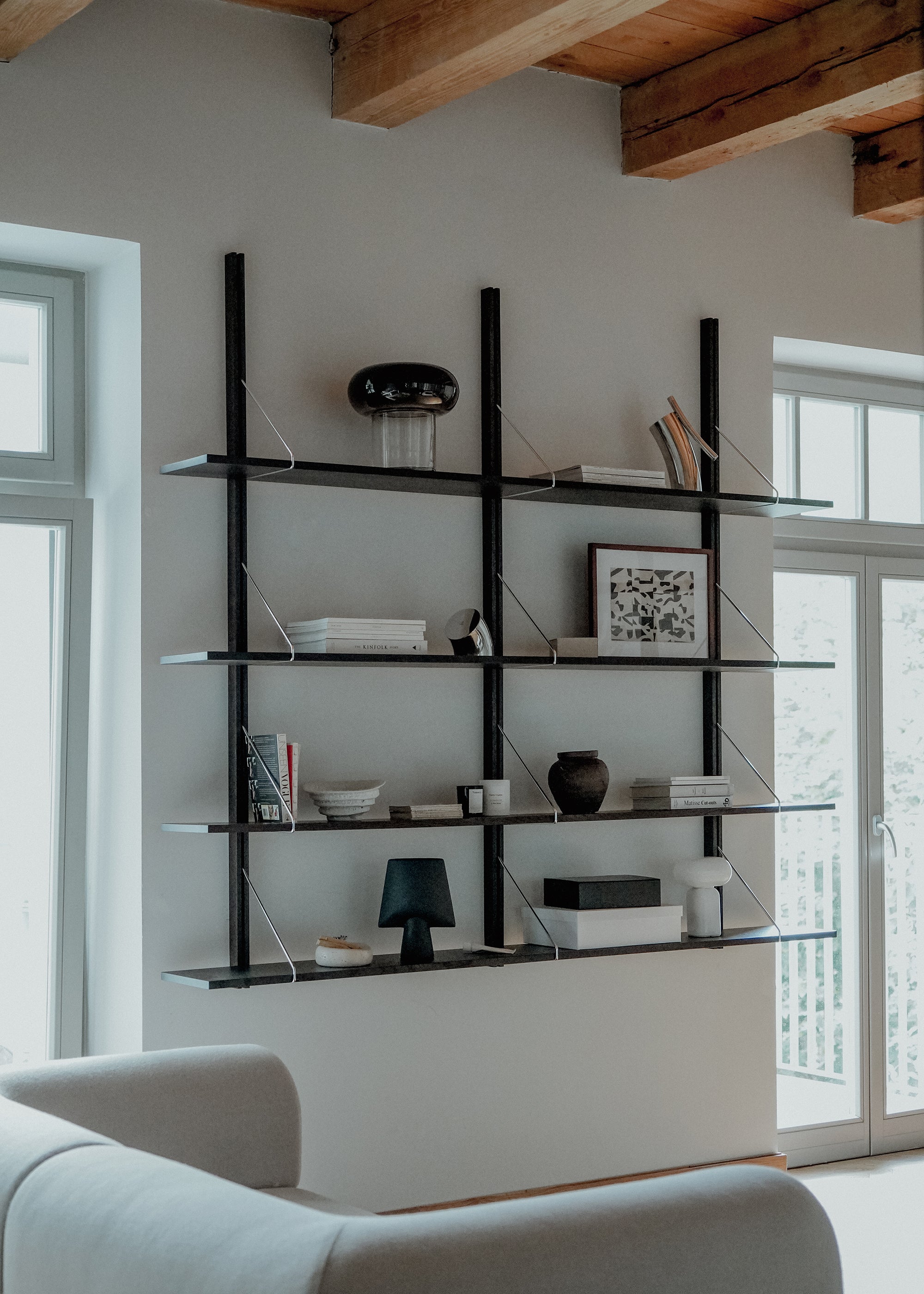 RODD DUO Wall Shelf in Ebony Oak Wood
