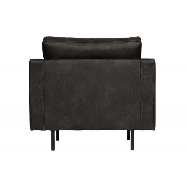 Black eco -leather armchair