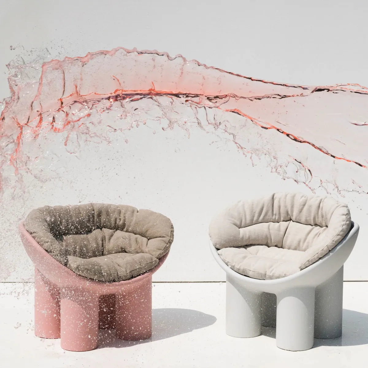 Rosa Poly -Poly -Sessel