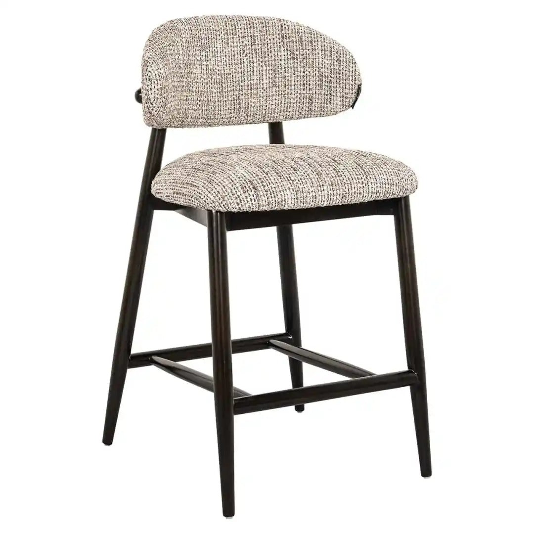 CHERRY beige stool with a black base