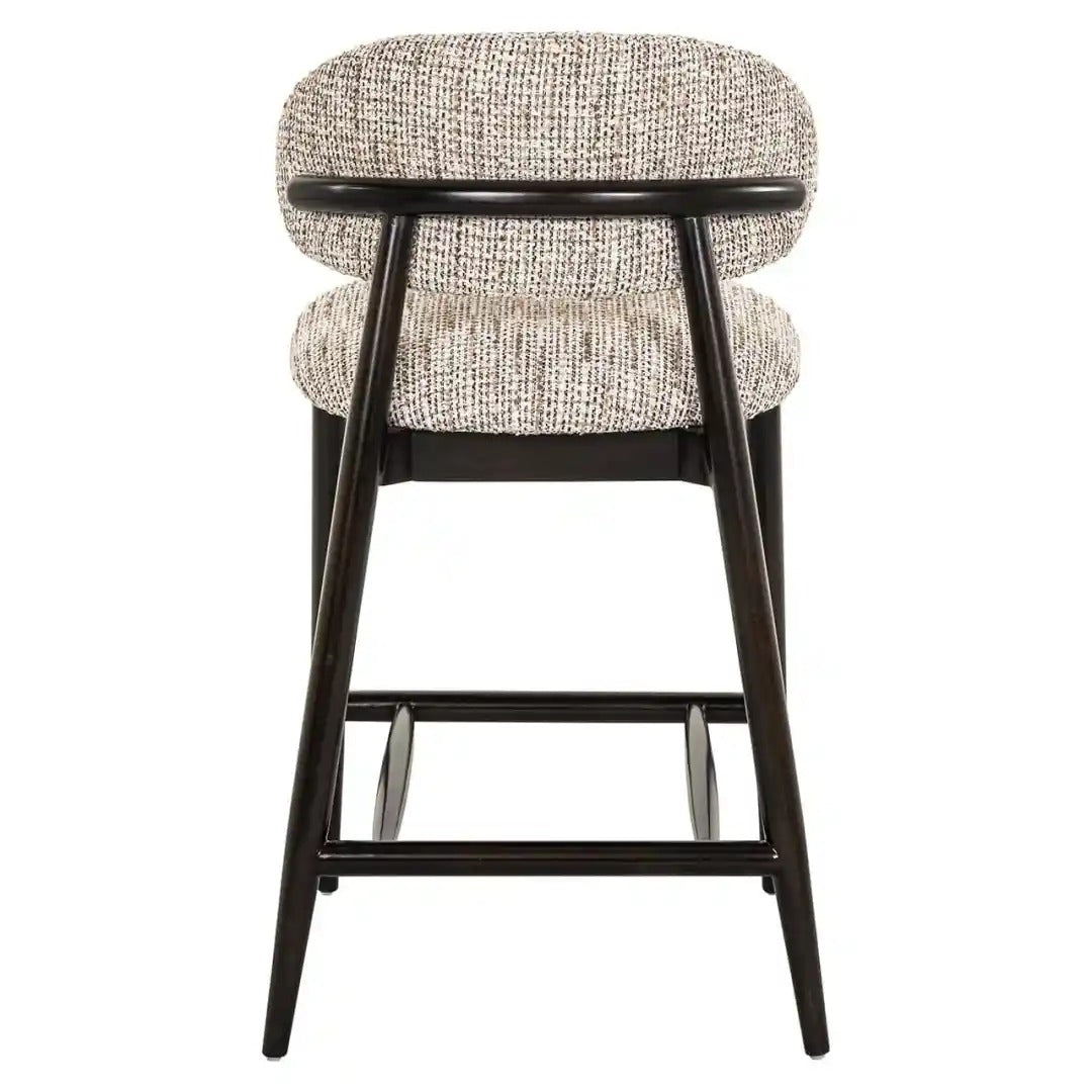 CHERRY beige stool with a black base