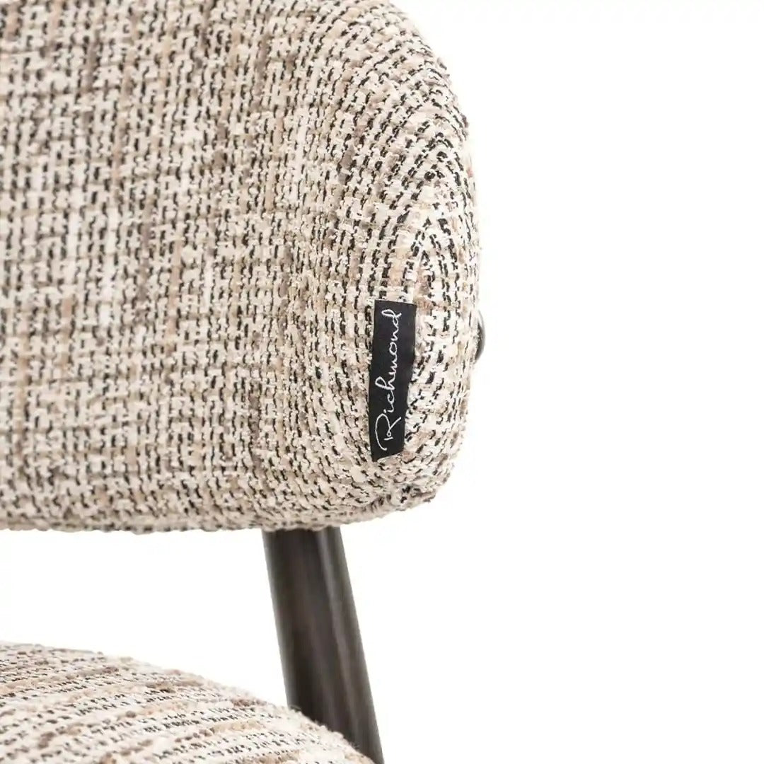 CHERRY beige stool with a black base