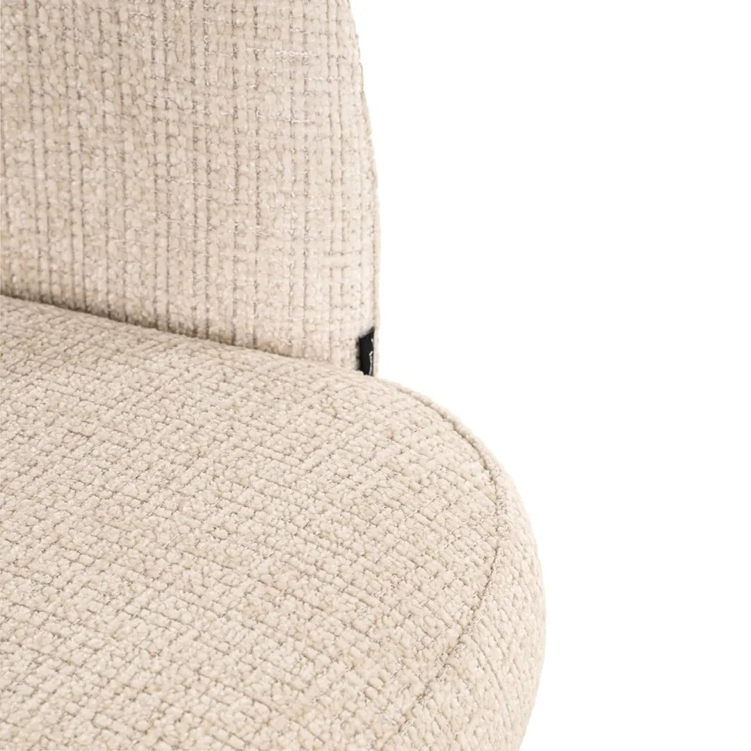 Beige bar stool NIKKI with a black base
