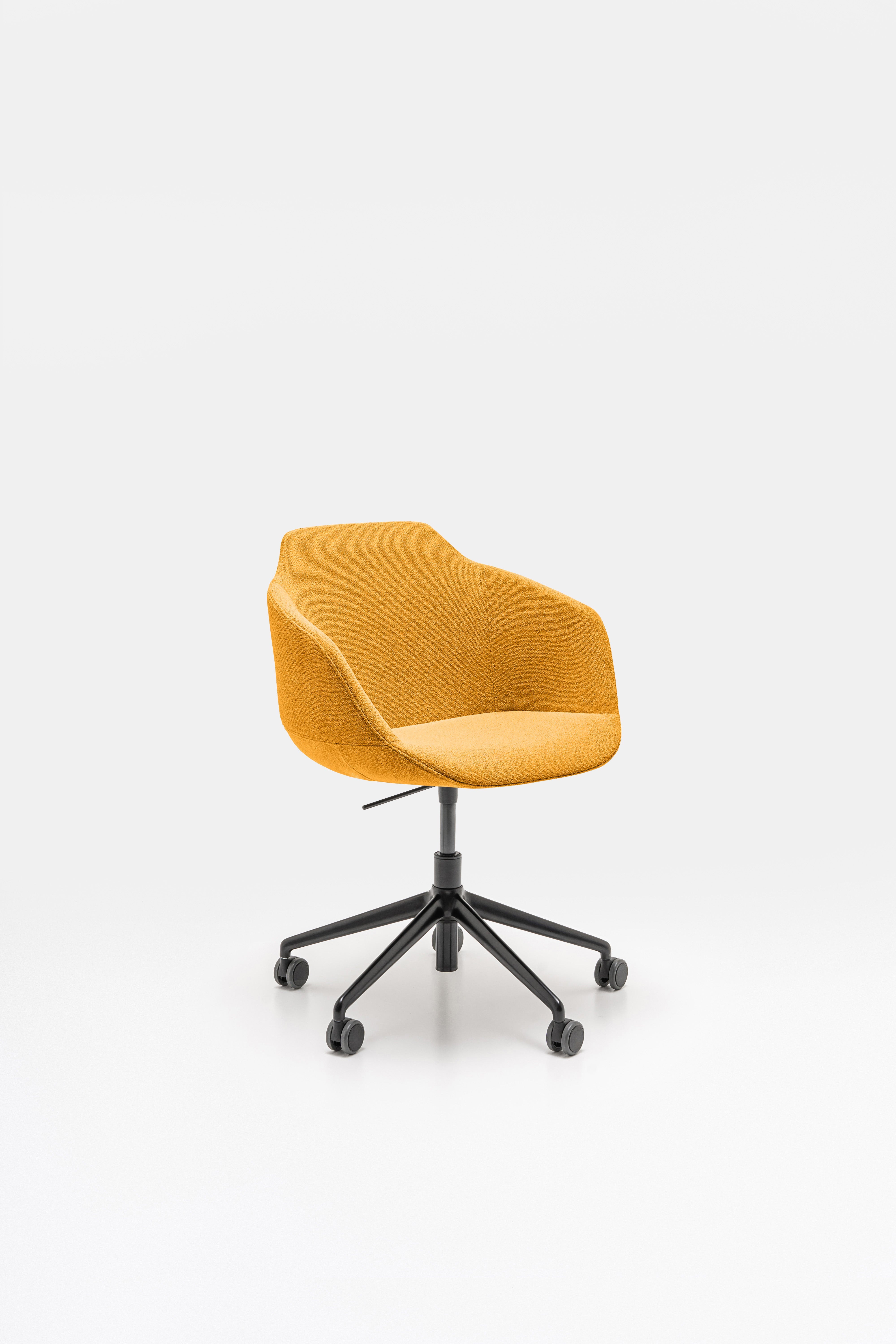 Ultra chair adjustable base with wheels for hard surface