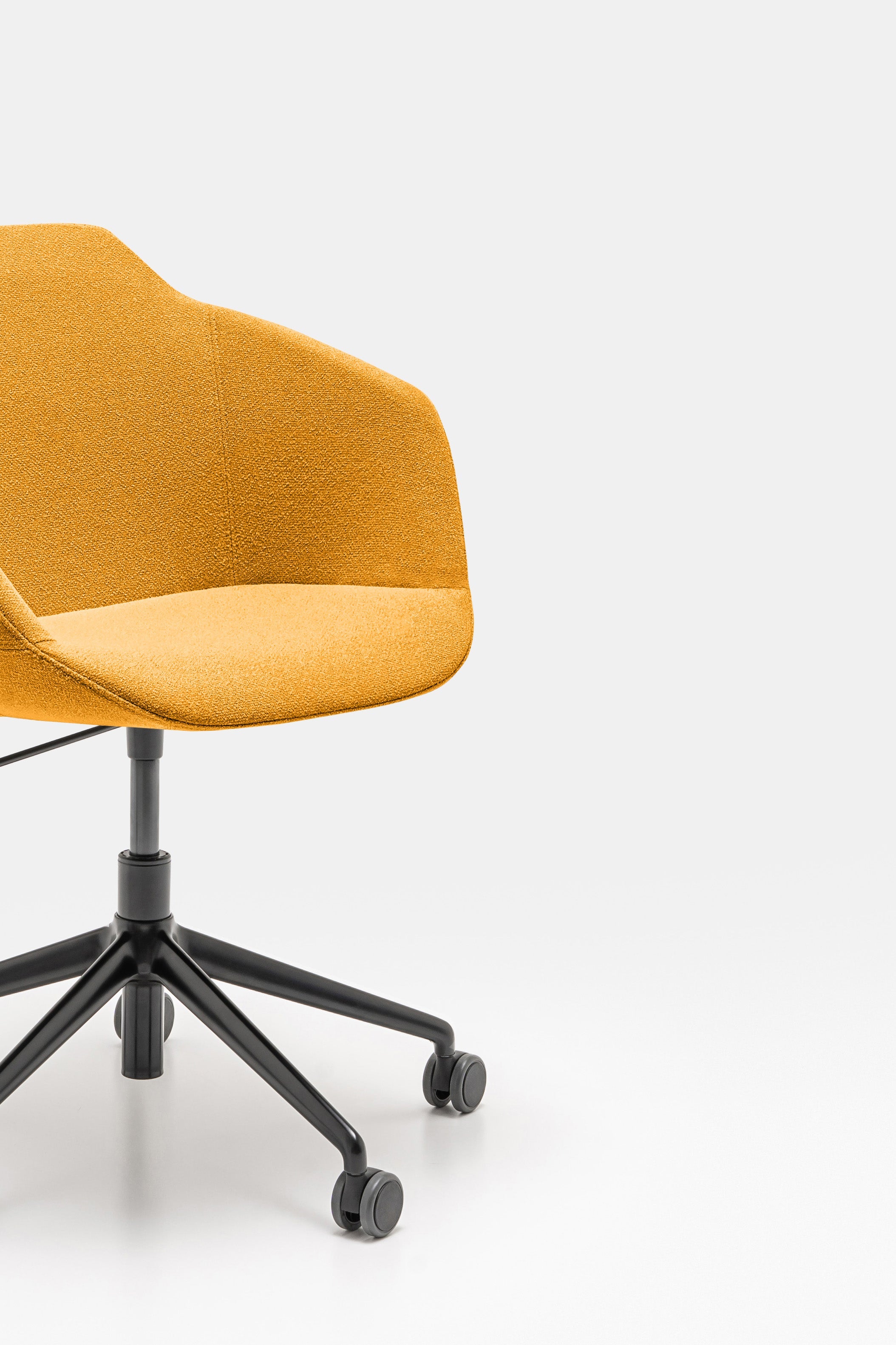 Ultra chair adjustable base with wheels for hard surface