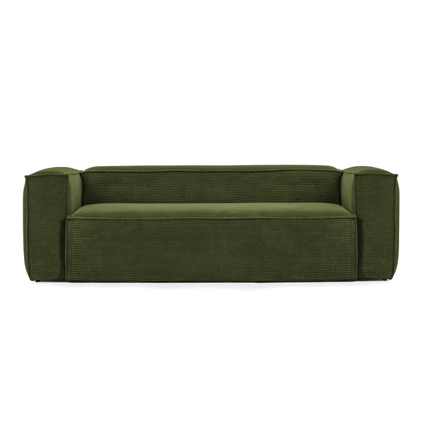 Sofa 3-osobowa BLOK zielony sztruks La Forma Eye on Design