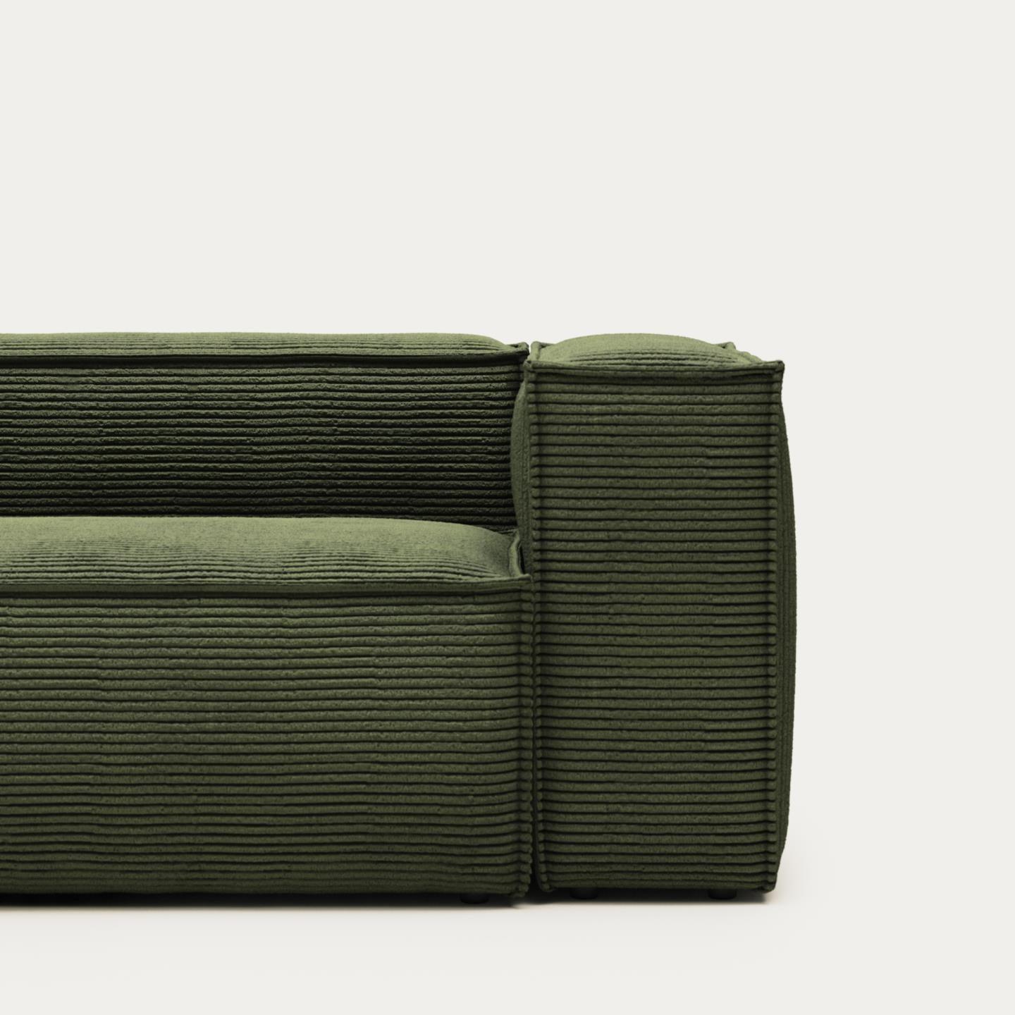 Sofa 3-osobowa BLOK zielony sztruks La Forma Eye on Design