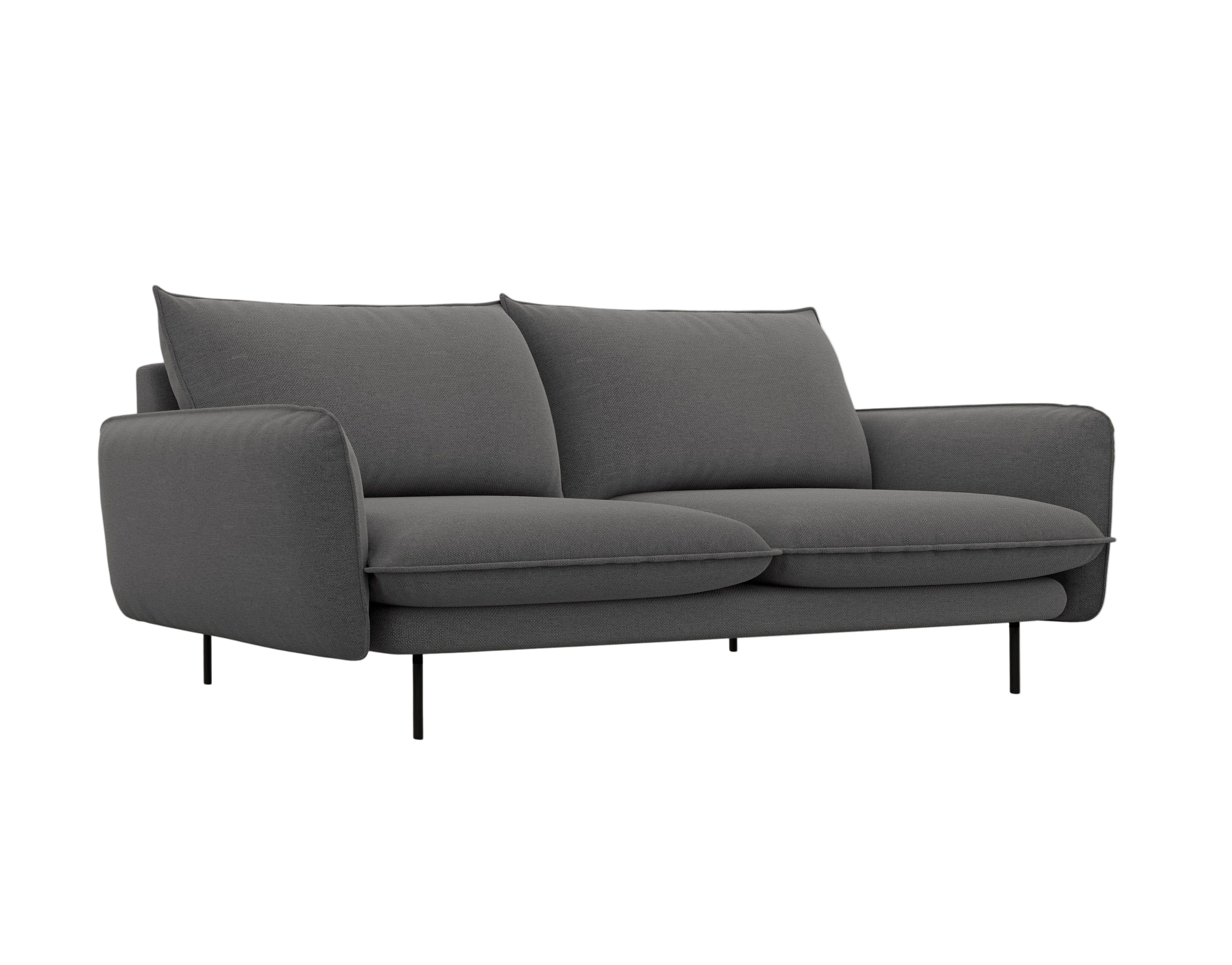 Sofa 3-osobowa VIENNA ciemnoszary z czarną podstawą Cosmopolitan Design Eye on Design