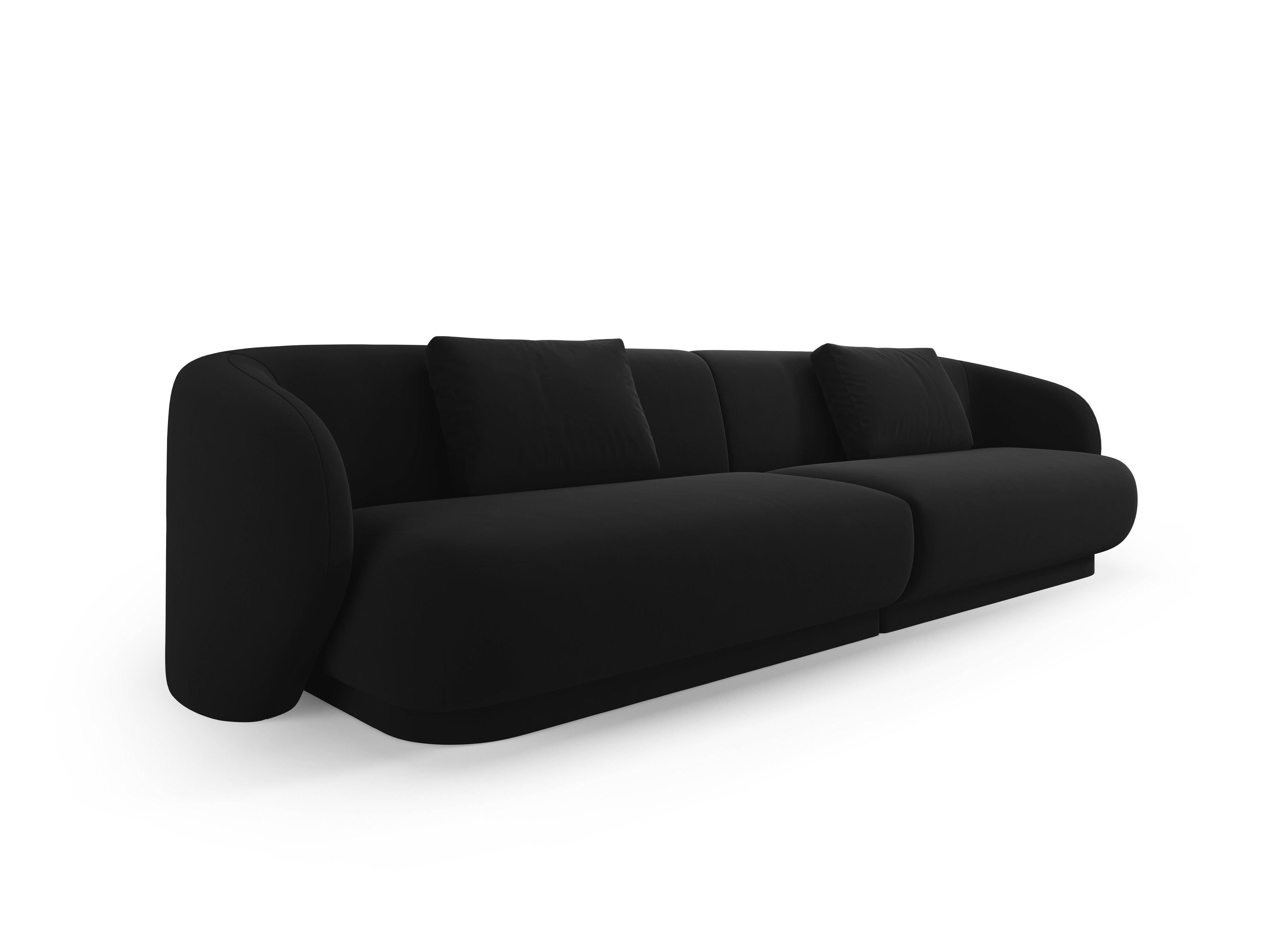 Sofa 4-osobowa aksamitna CAMDEN czarny Cosmopolitan Design Eye on Design