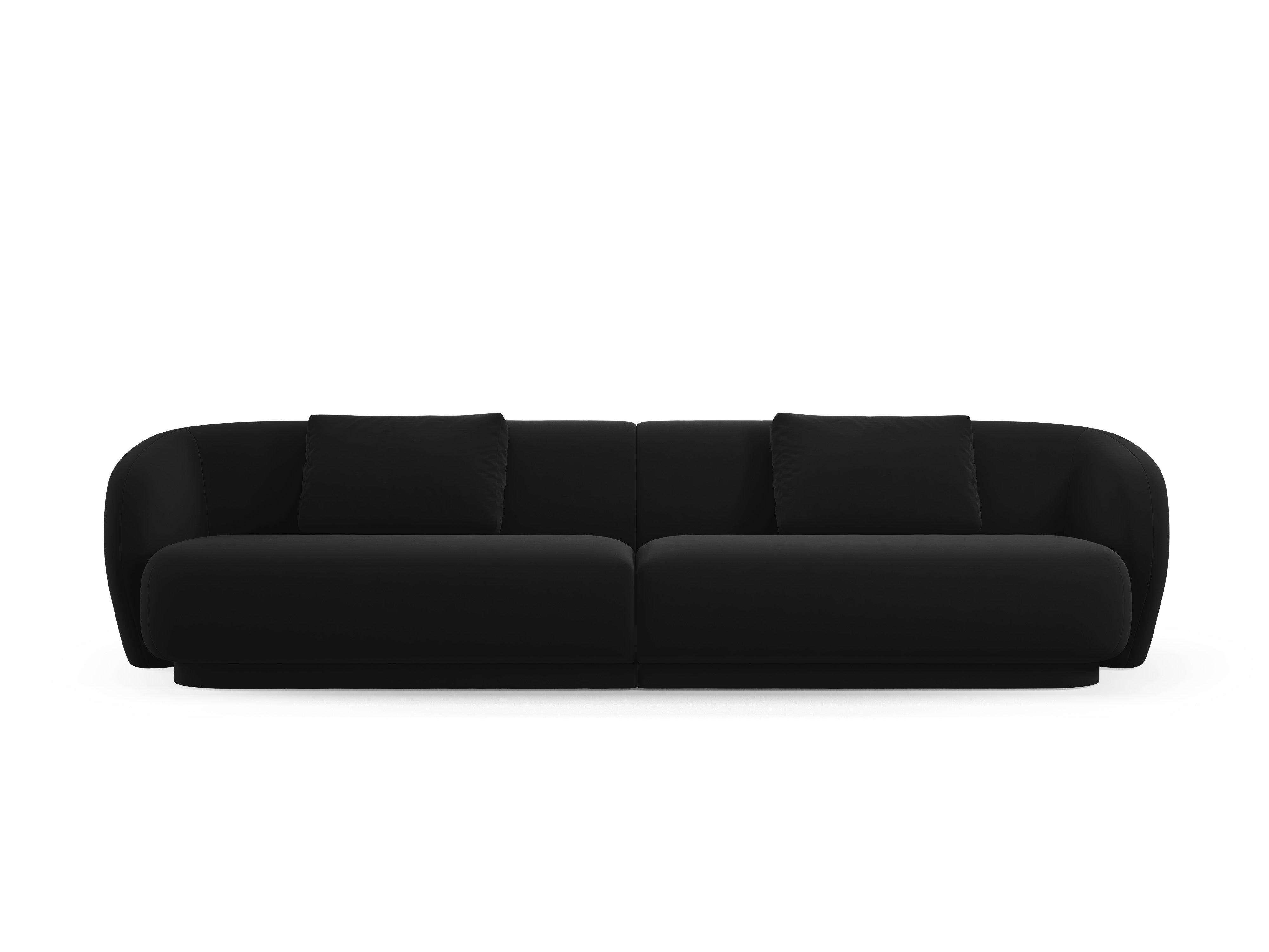 Sofa 4-osobowa aksamitna CAMDEN czarny Cosmopolitan Design Eye on Design