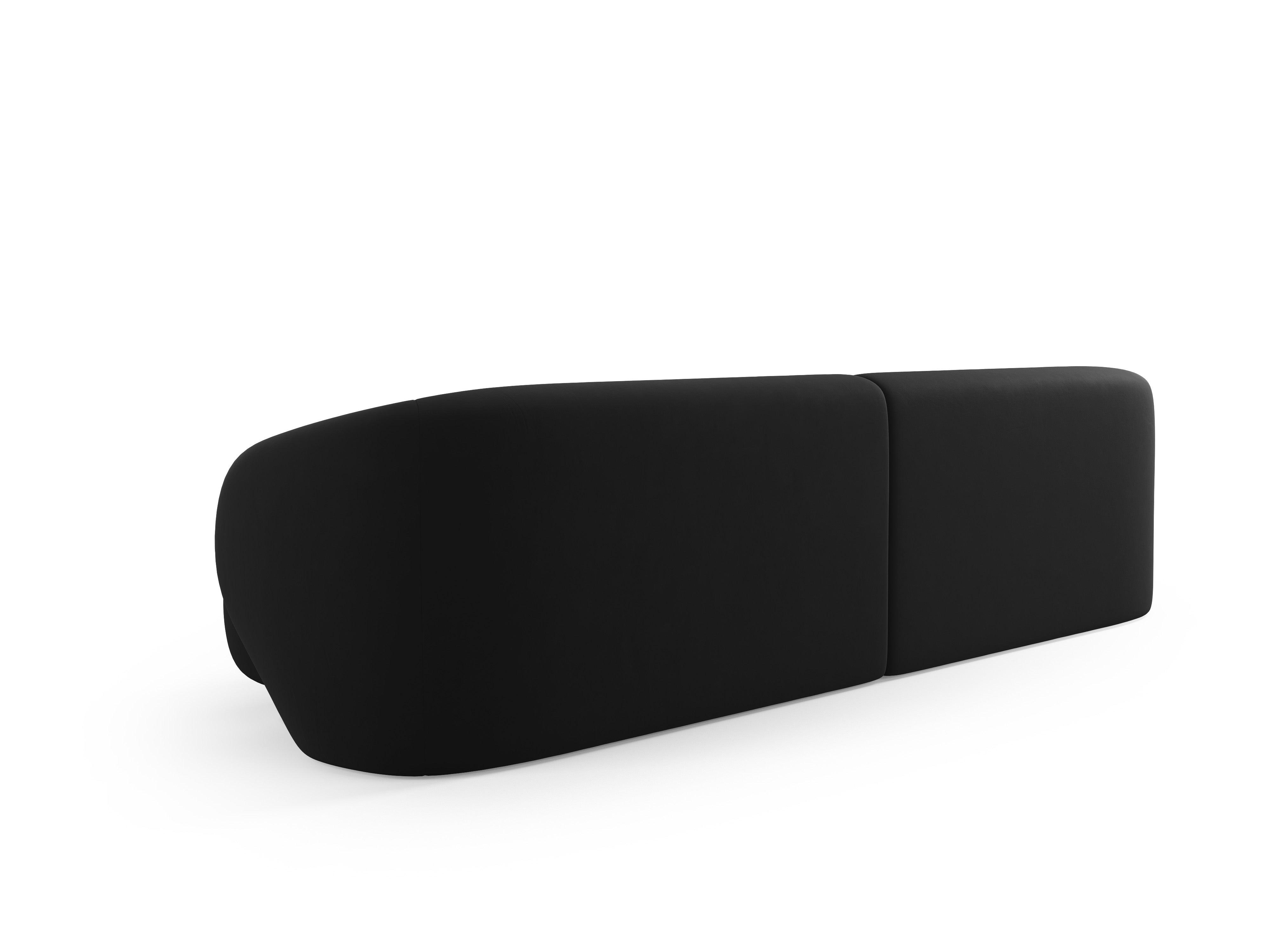 Sofa 4-osobowa aksamitna CAMDEN czarny Cosmopolitan Design Eye on Design